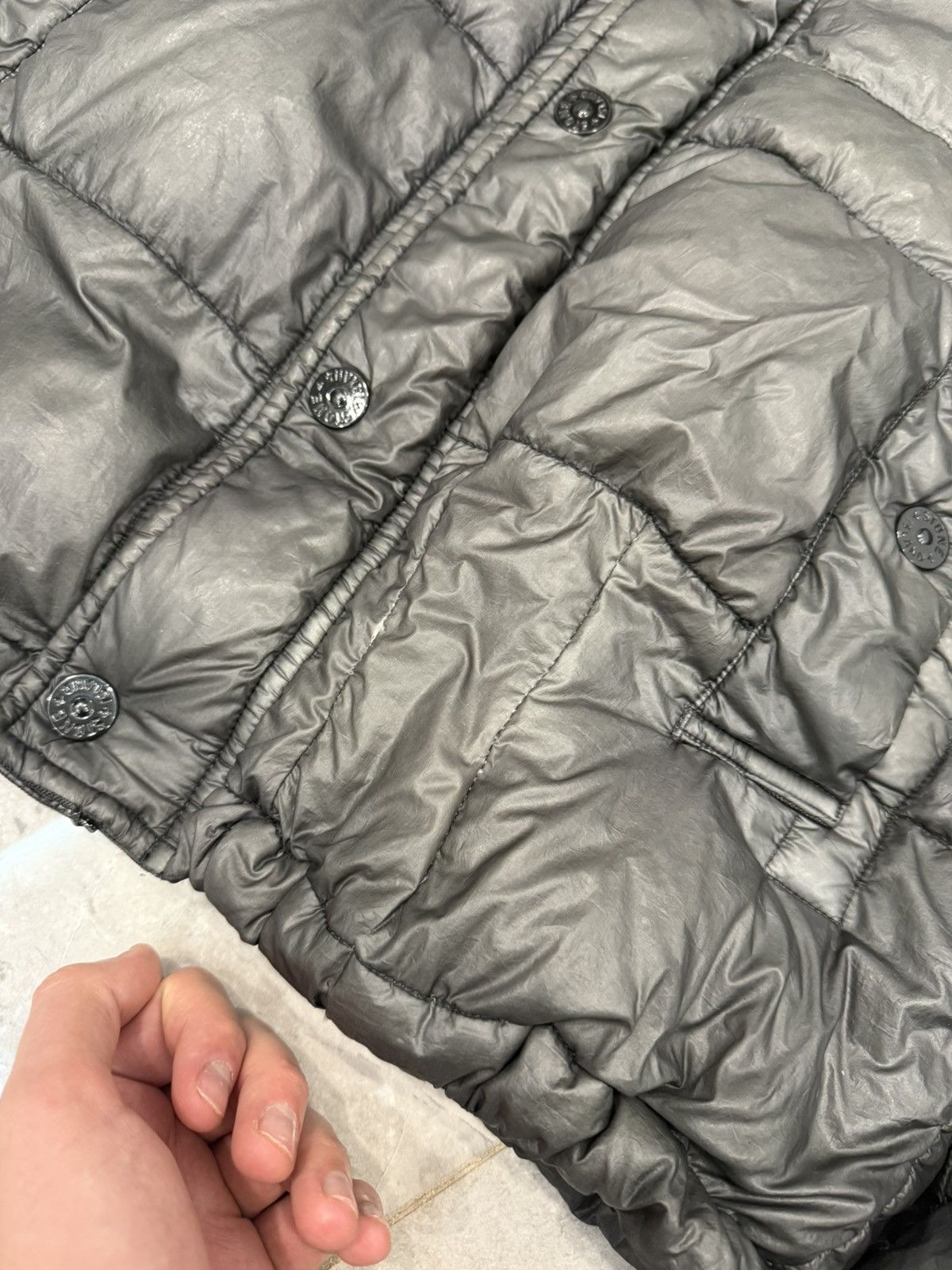 Stone Island Vintage Stone Island Garment Dyed Down Jacket 90s Casual Size US XL / EU 56 / 4 - 3 Thumbnail