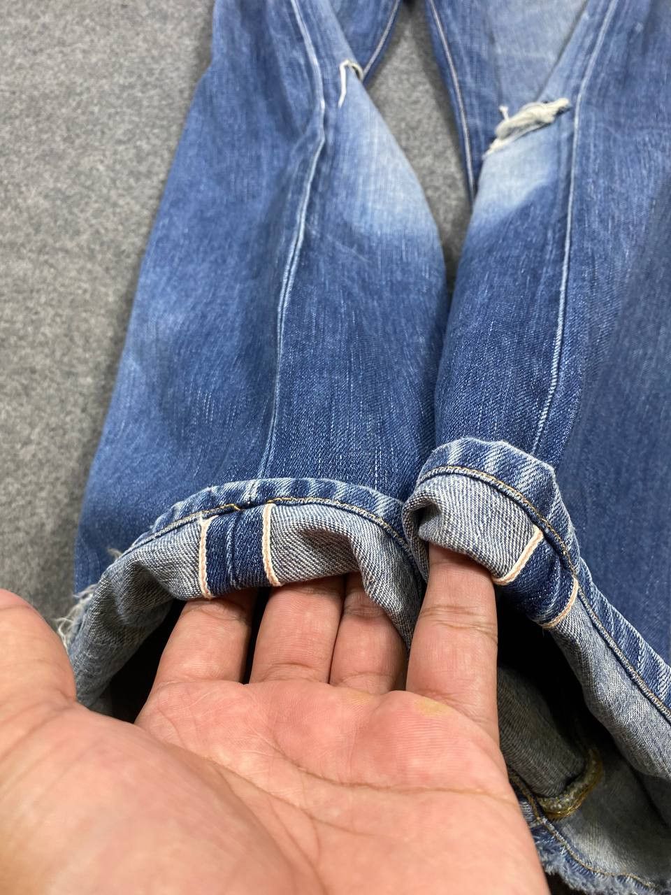 Edwin vintage edwin 505x selvedge distressed denim nice design Size US 33 - 16 Thumbnail