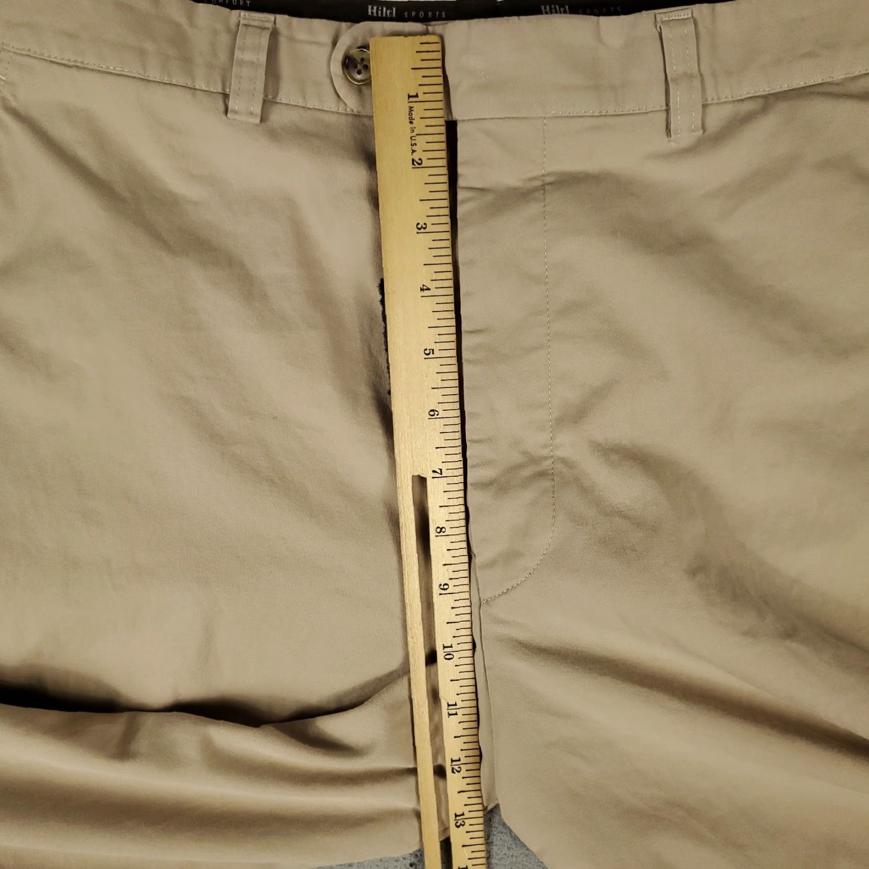 Vintage Hiltl Mens Pants 38x23 Beige Chino Trousers Flat Front Casual Business Formal Workwear Size US 38 / EU 54 - 5 Thumbnail