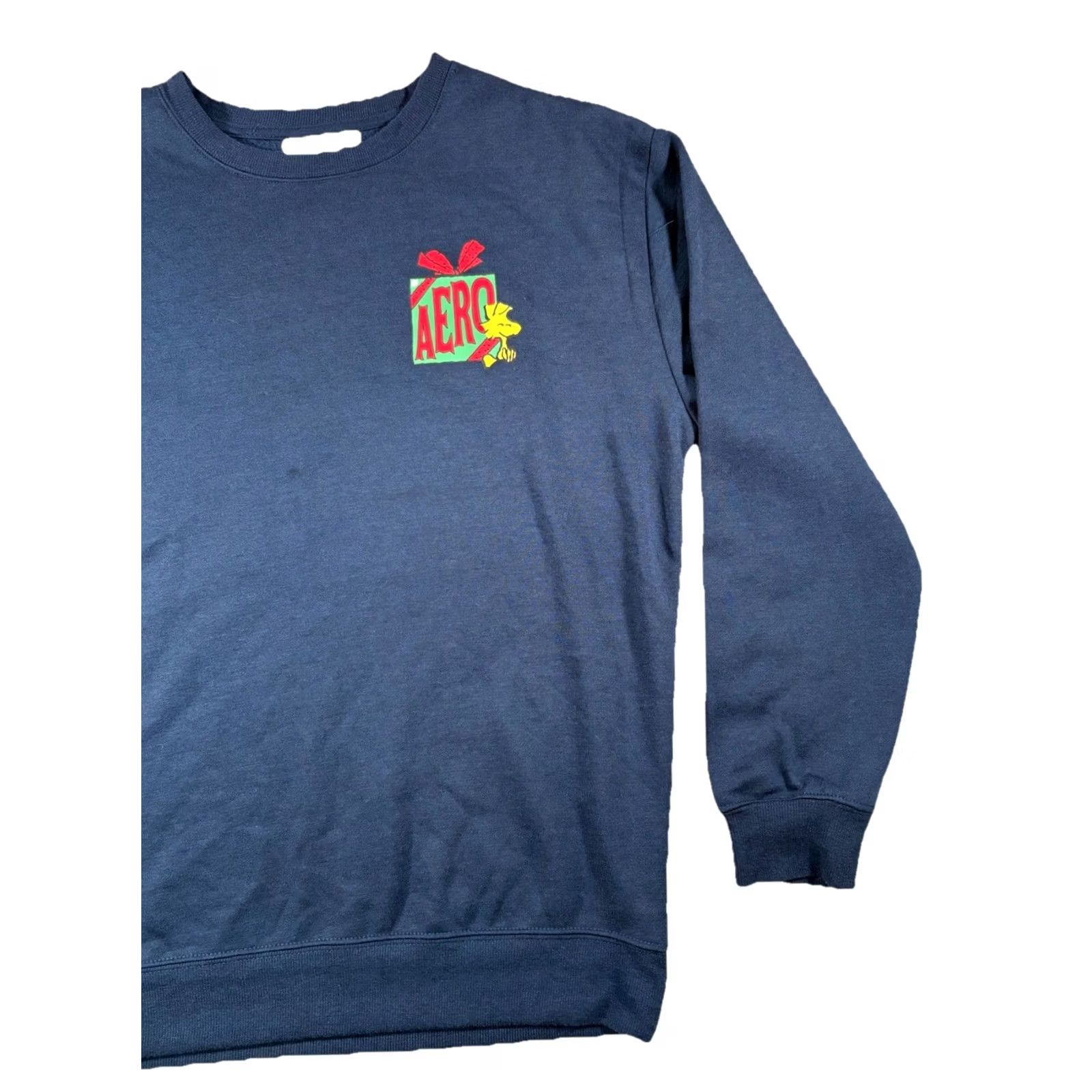 Aeropostale Aeropostale Peanuts Snoopy Womans Medium Christmas Navy Blue Crewneck Sweatshirt Size M / US 6-8 / IT 42-44 - 4 Thumbnail
