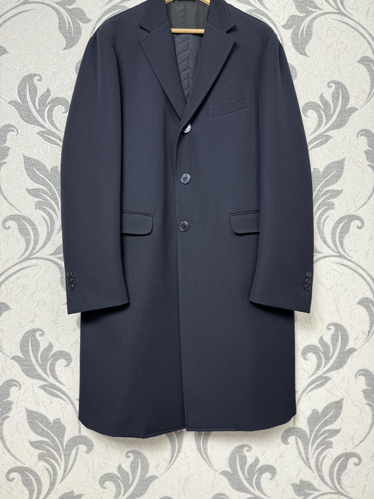 Boggi Men’s Boggi Milano Easy Formal Quilted Coat Navy EU 54 Size US L / EU 52-54 / 3 - 3 Thumbnail