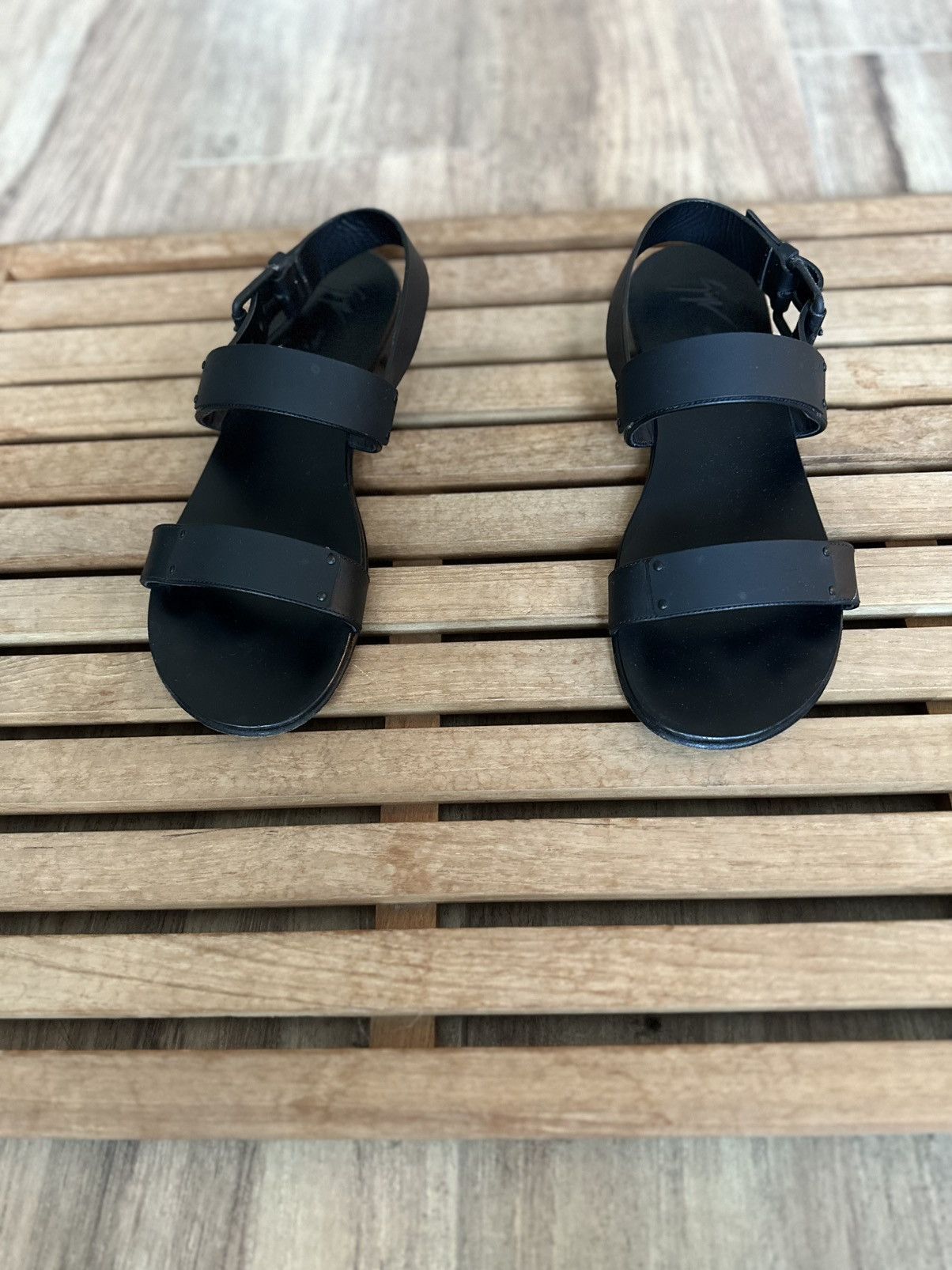 Giuseppe Zanotti Giuseppe Zanotti Homme Zak Flat Sandals. Black/Black. Sz. 44 Size US 11 / EU 44 - 4 Thumbnail