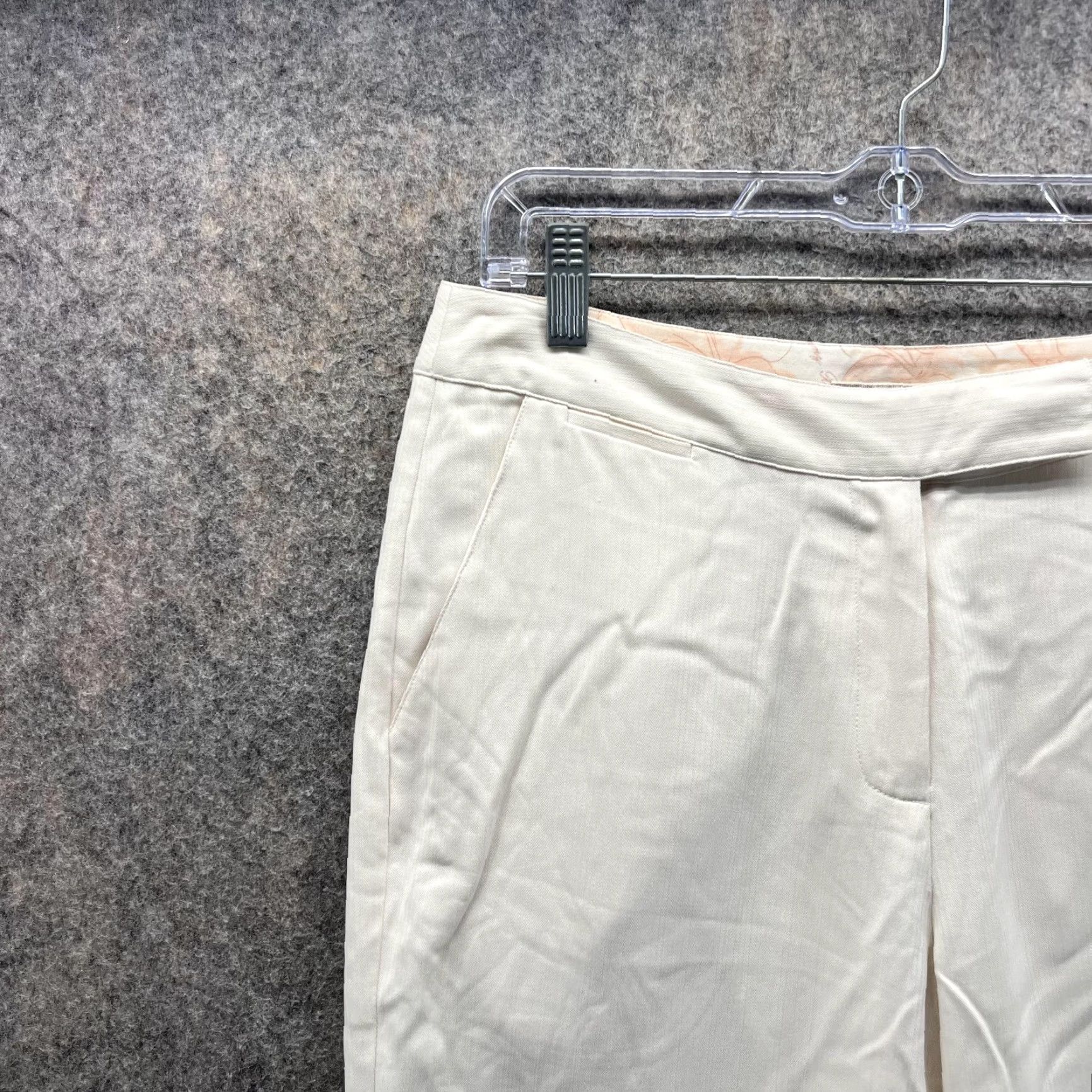 Tommy Bahama Tommy Bahama Pants Women 8 Ladies White Silk Flat Front Chino Casual Straight Size 30" / US 8 / IT 44 - 3 Thumbnail