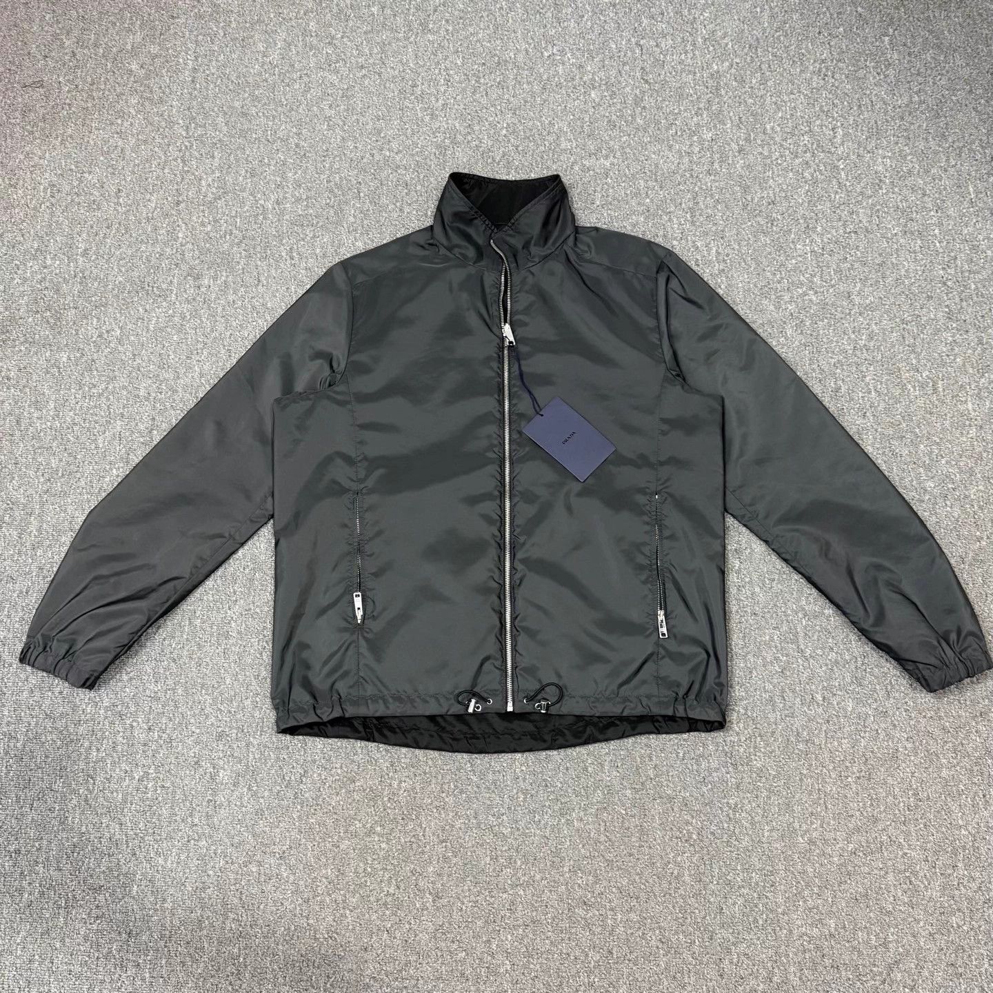 Prada Prada double-faced chest triangle logo black nylon jacket 58 Size US XXL / EU 58 / 5 - 2 Thumbnail