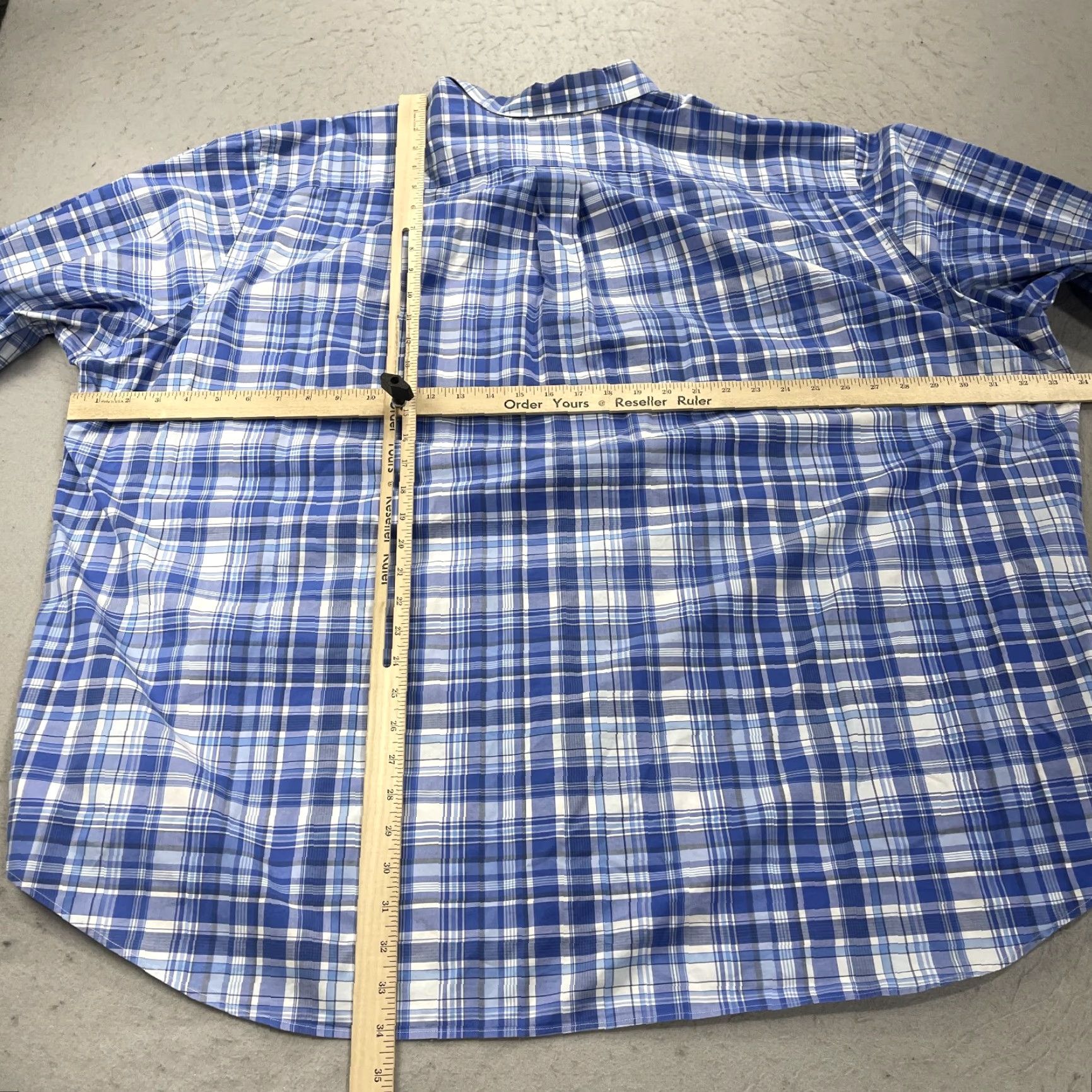 Ralph Lauren Ralph Lauren Shirt Mens 4XB Big Plaid Blue Stretch Long Sleeve 100% Cotton Shirt Mens Big 4X Blue Plaid Cotton Button-Up Long Sleeve Casual Preppy Size US XXL / EU 58 / 5 - 5 Thumbnail
