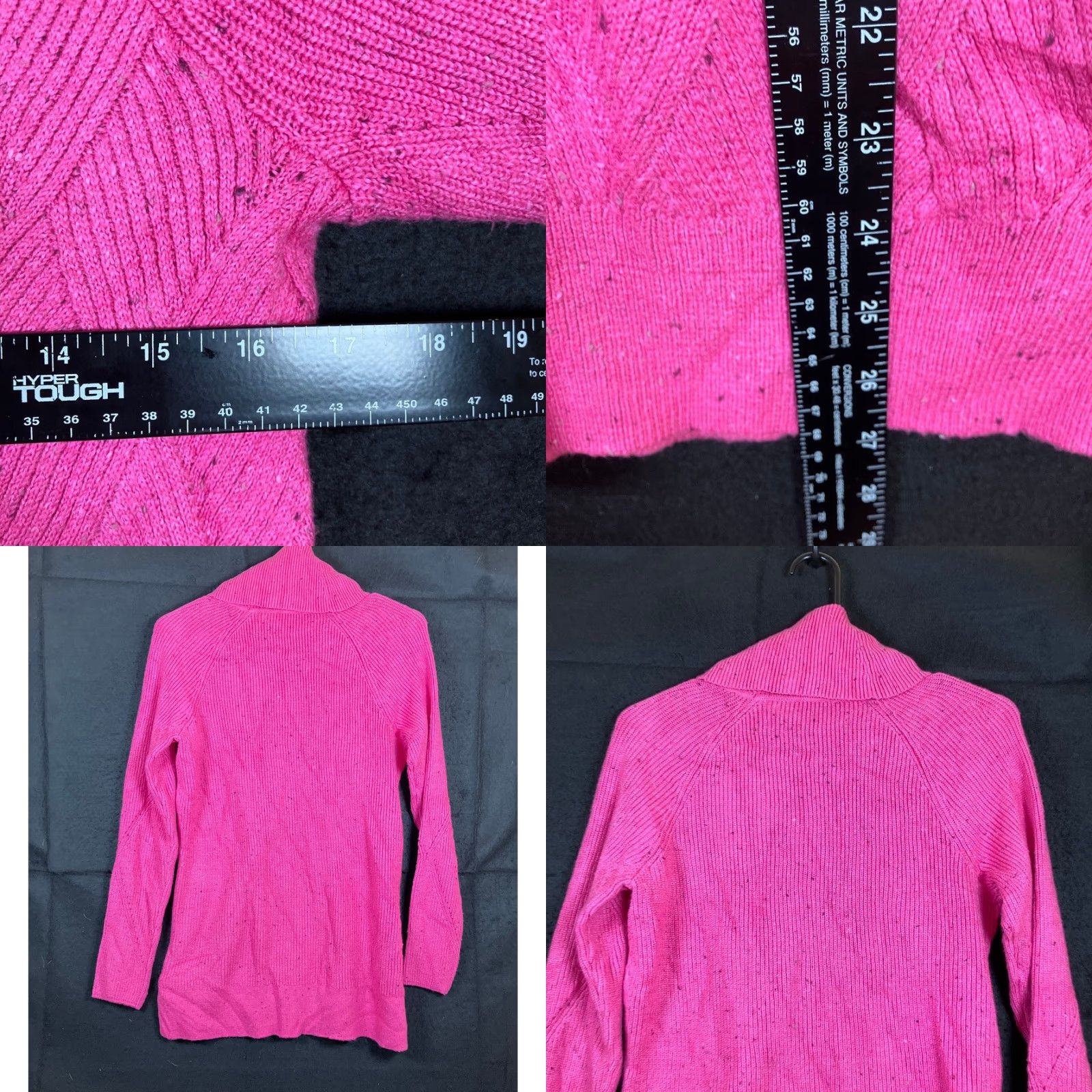 Talbots Talbots Womens Sweater Pink Turtleneck Petite Chunky Knit Cotton Blend PS Knits Pullover Kadence? Size S / US 4 / IT 40 - 8 Thumbnail