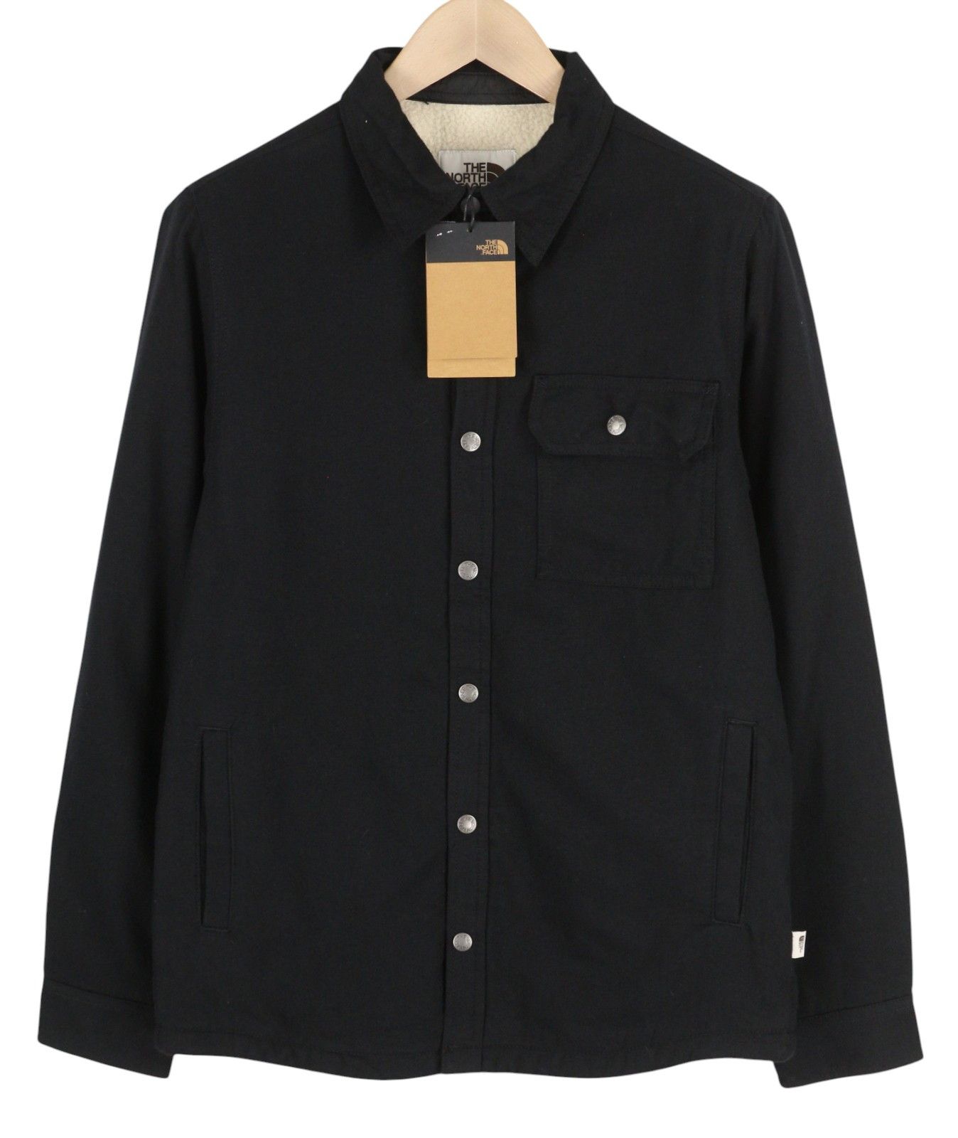 The North Face CAMPSHIRE S Black Overshirt Fleece Lined Snap Button 84367 Size US S / EU 44-46 / 1 - 1 Thumbnail