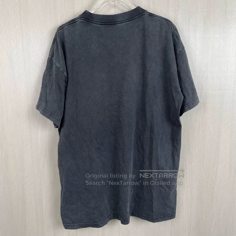 Balenciaga Balenciaga Black Gray Washed Wheat Pattern Logo Short Slee Size US M / EU 48-50 / 2 - 3 Thumbnail