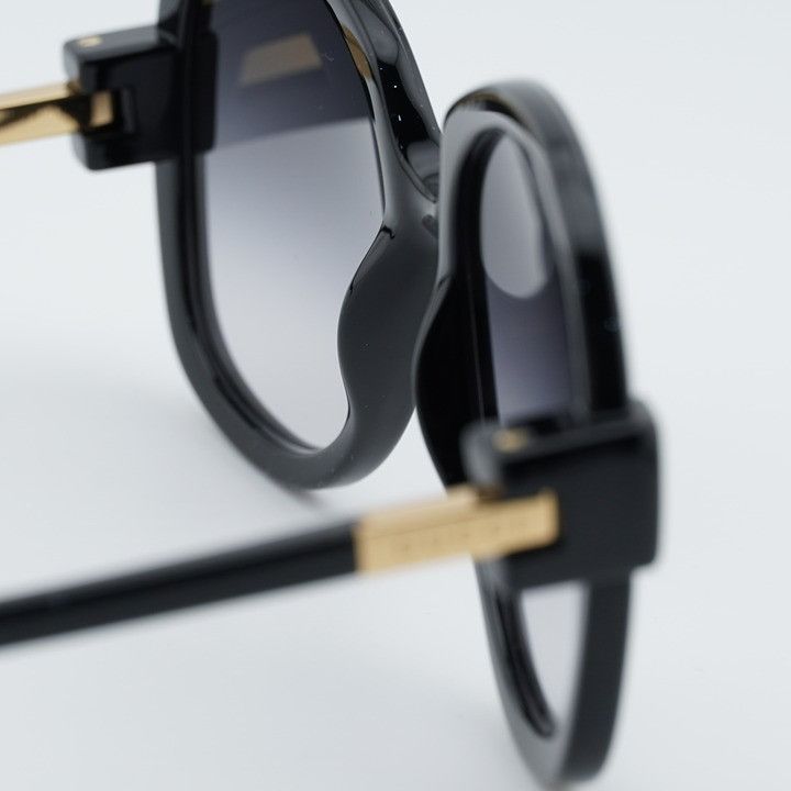 Gucci Gucci GG1432S 002 Butterfly Sunglasses Black Square Frame Size ONE SIZE - 2 Thumbnail