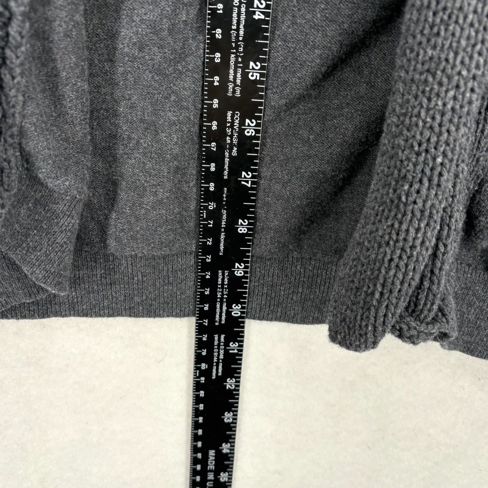 Carbon2Cobalt Carbon2cobalt Intertwine Cardigan Sweater Womens Medium Gray Cotton Cashmere Size M / US 6-8 / IT 42-44 - 7 Thumbnail