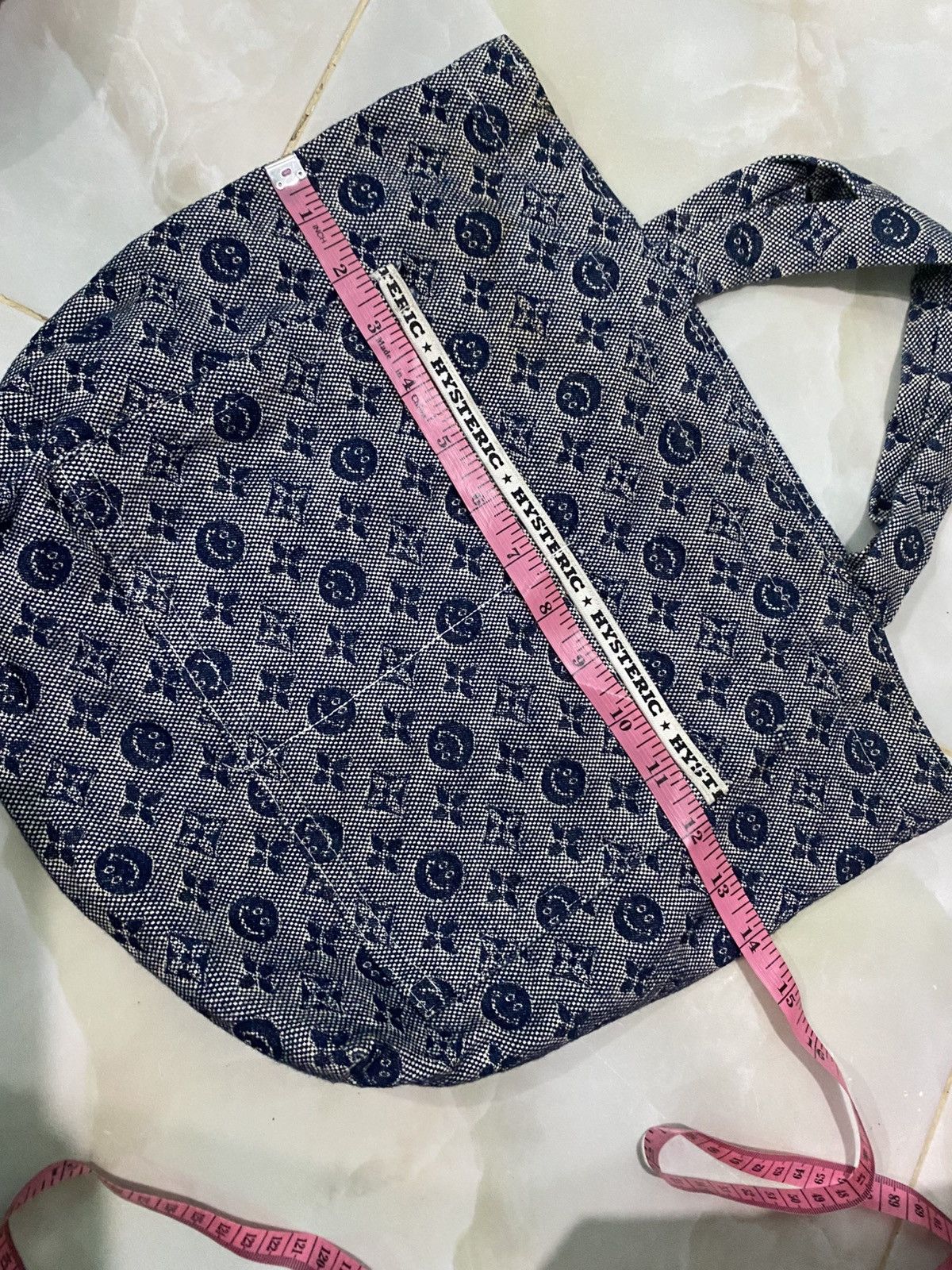 Hysteric Glamour Hysteric Glamour denim monogram tote bag smile repeating Size ONE SIZE - 11 Thumbnail