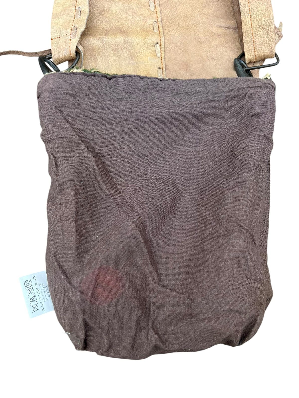 Leather Vintage Gohemp Gowest Japan Distress Patina Leather Wool Bag Size ONE SIZE - 21 Thumbnail