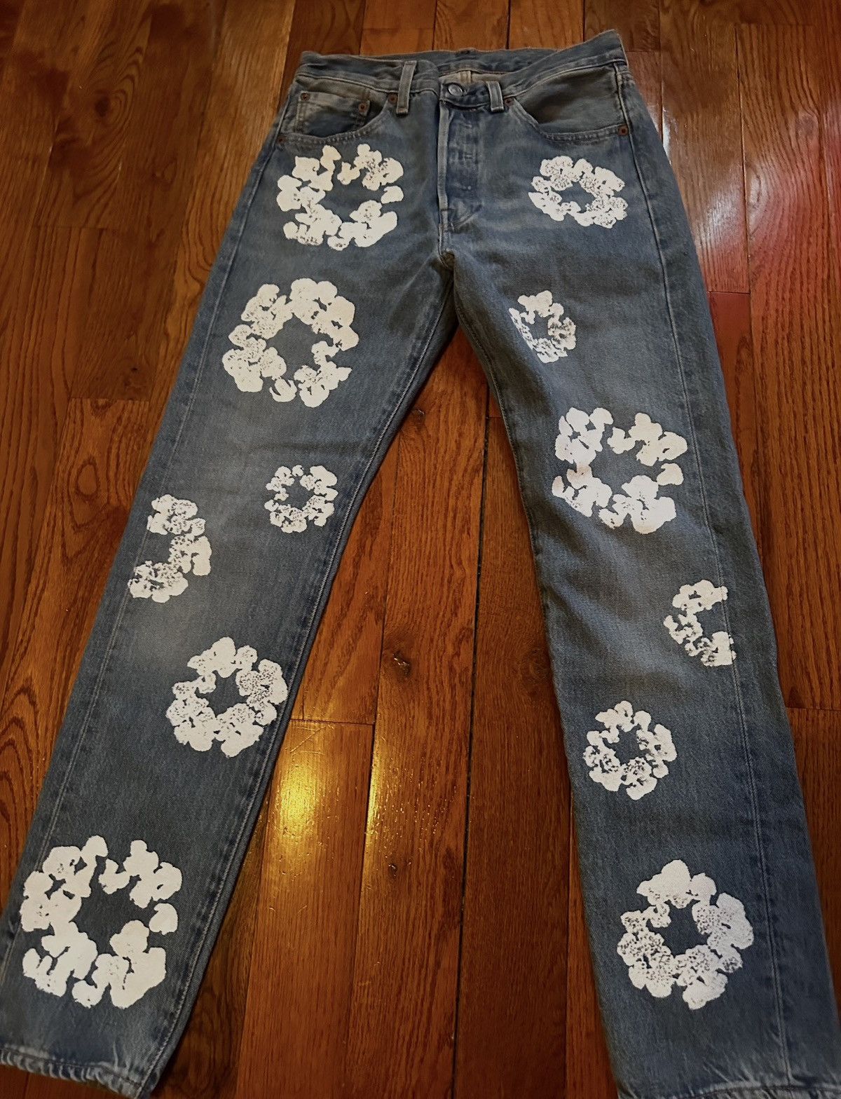 DENIM TEARS Blue Denim Tear Jeans Size US 29 - 1 Thumbnail