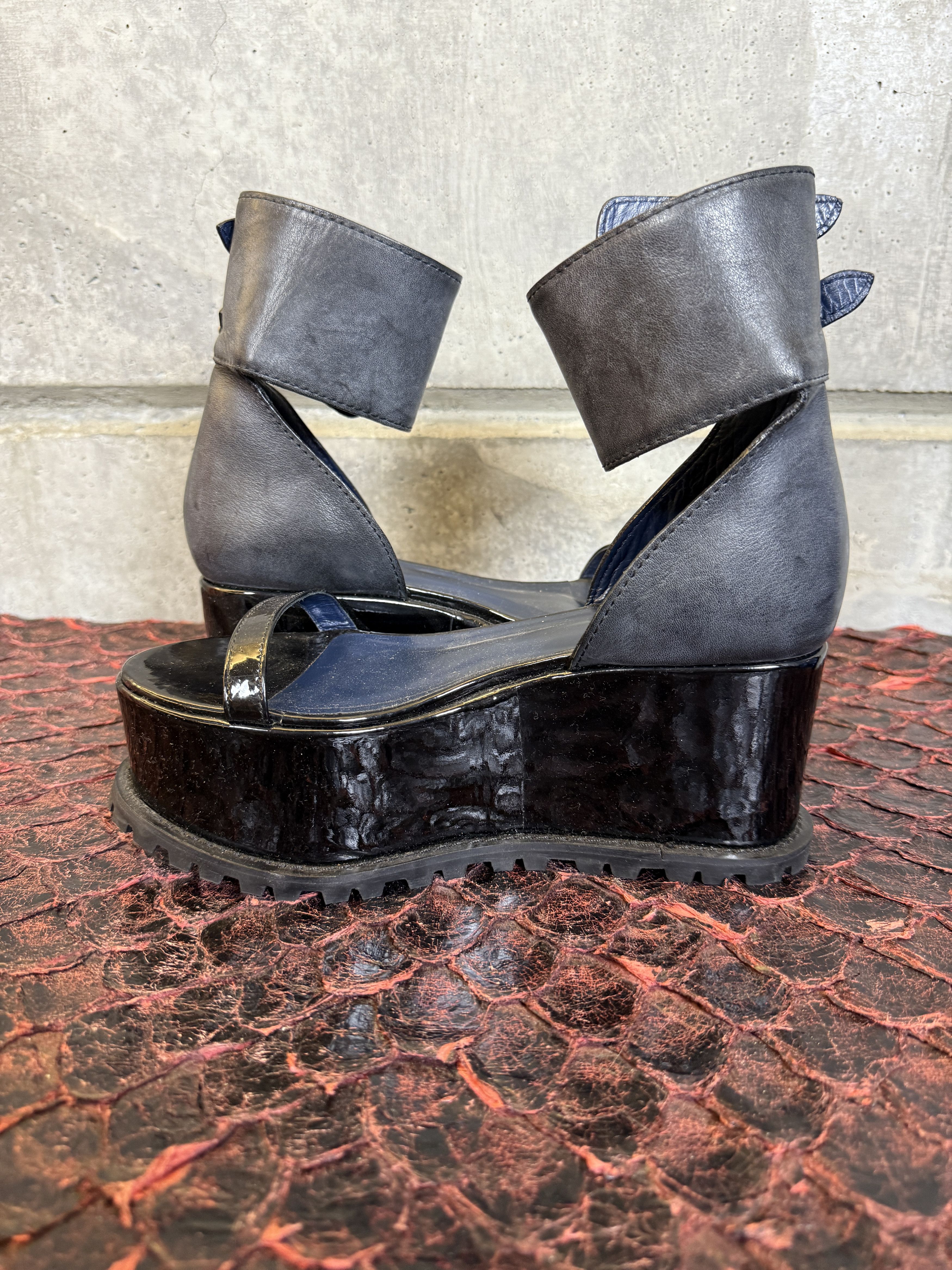 Sacai Sacai Leather Platform Sandals vibram soles Size US 7 / IT 37 - 3 Thumbnail