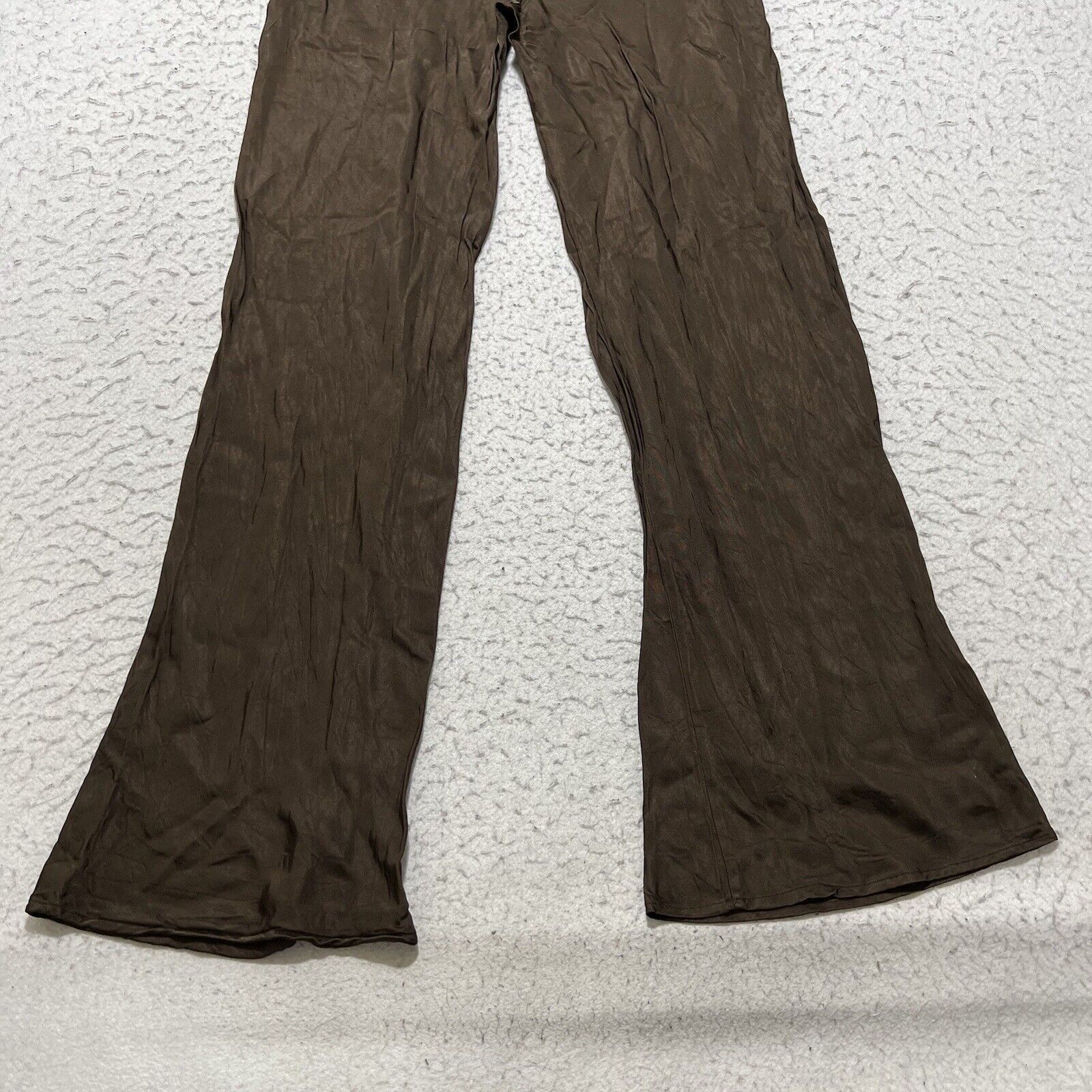 Zara Zara High Waist Brown Flared Wide Leg Lightweight Pants Size 28" / US 6 / IT 42 - 8 Thumbnail