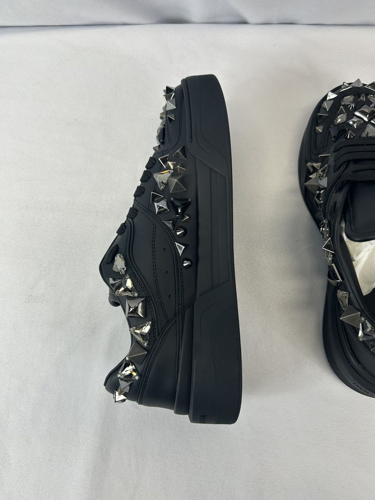 Dolce & Gabbana DOLCE&GABBANA New Roma Calfskin Nappa Sneakers w/ Studs Size US 8 / EU 41 - 9 Thumbnail