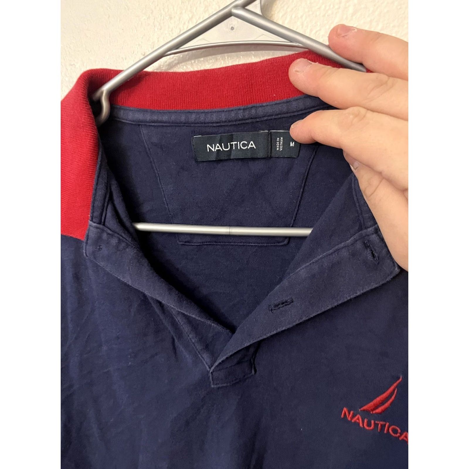 Nautica Nautica Shirt Polo Mens Medium Navy Solid Short Sleeve Size Size US M / EU 48-50 / 2 - 2 Thumbnail