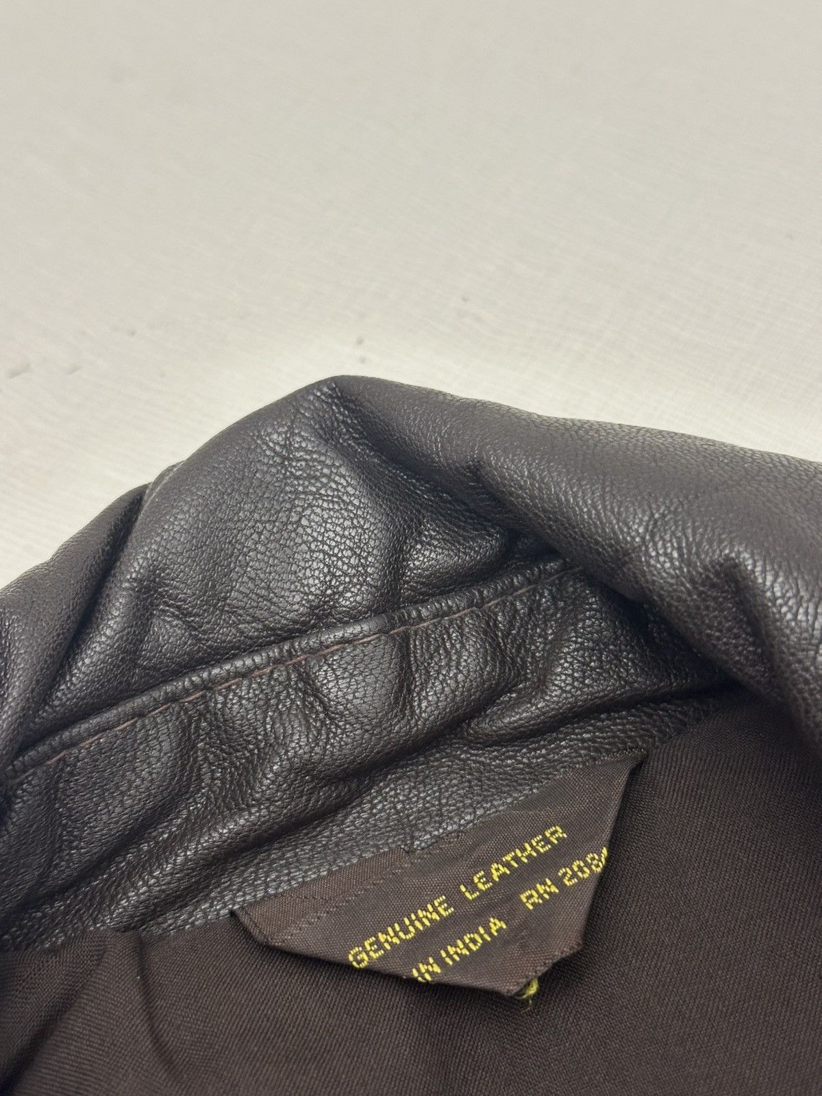 Genuine Leather Vtg 80s Gino Leathers Brown Genuine Leather Bomber Flight XL Size US XL / EU 56 / 4 - 6 Thumbnail