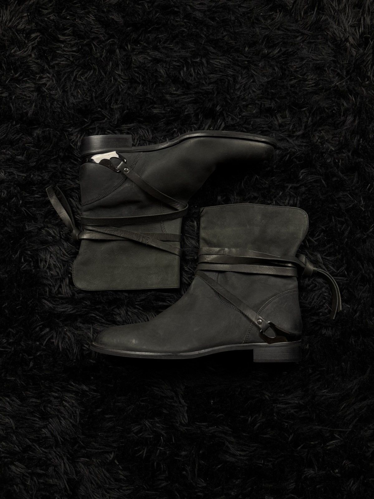 Hedi Slimane Hedi Slimane Style Avant Garde Archive Ankle Leather Boots Size US 7 / EU 40 - 1 Thumbnail