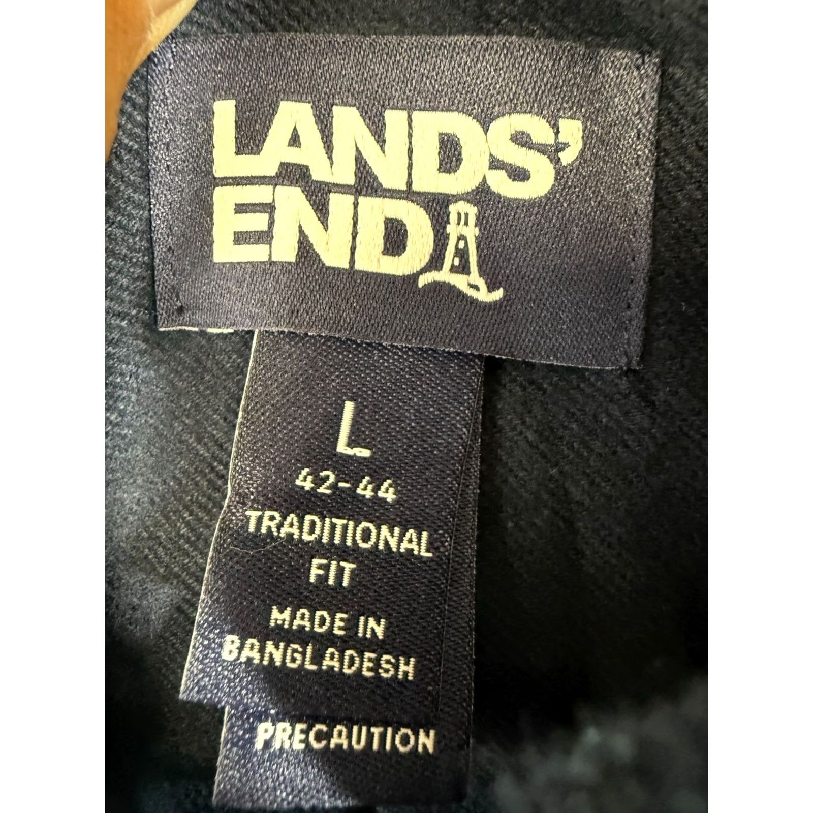 Lands' End Lands' End Chamois Flannel Shirt Mens L Blue Long Sleeve Traditional Fit Classic Shirt Size US L / EU 52-54 / 3 - 5 Thumbnail