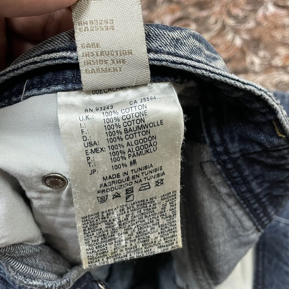 Diesel 🔥Vintage Diesel Industry Safado Ripped Distress Denim Jeans Size US 35 - 14 Thumbnail
