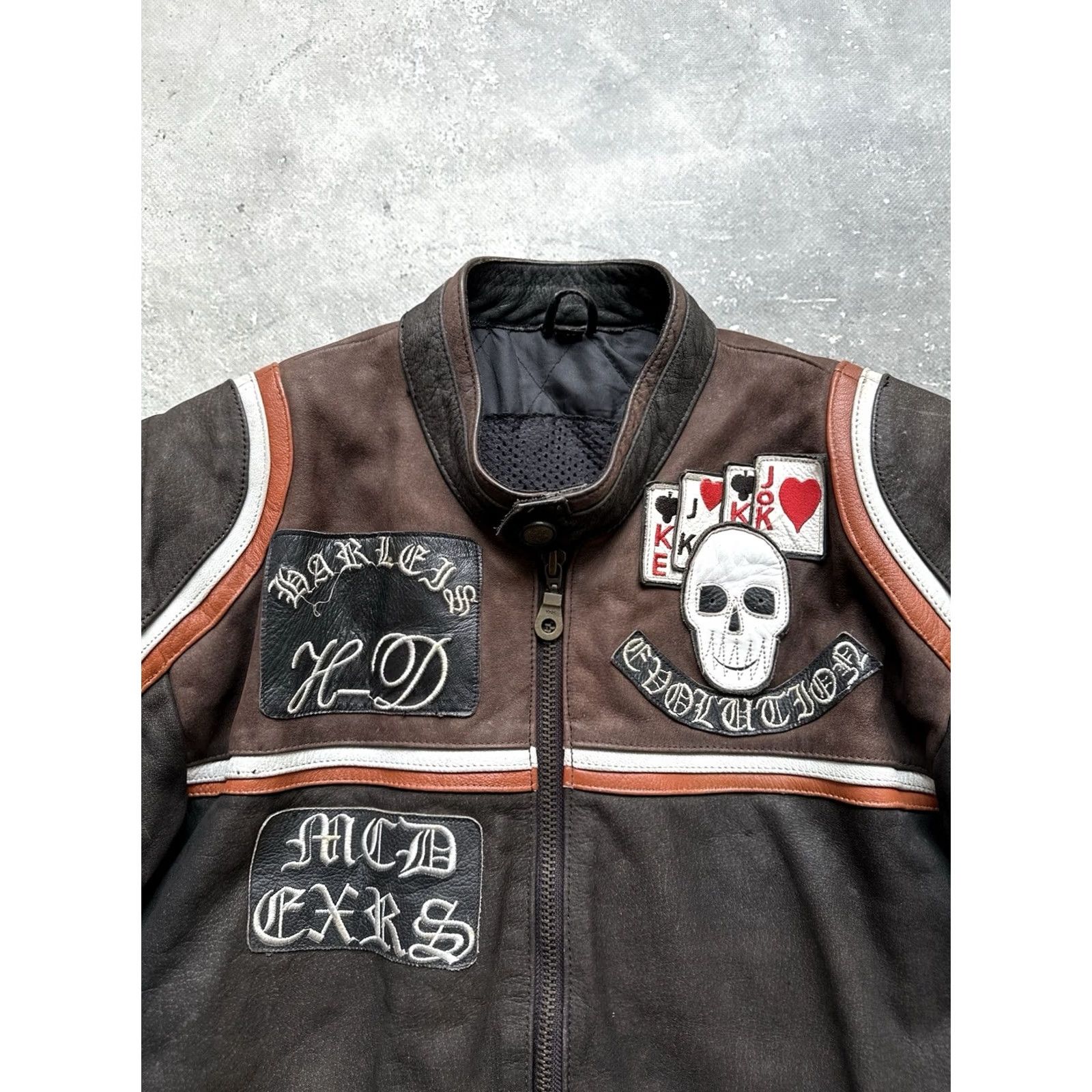 Vintage VINTAGE Unbranded JACKET Leather Biker Racing MEN'S SIZE M Adult Size US M / EU 48-50 / 2 - 3 Thumbnail