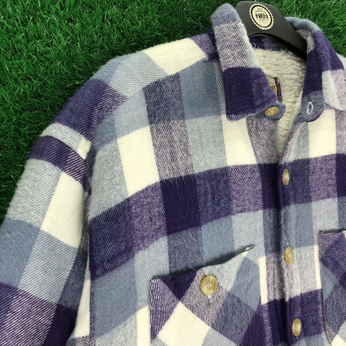 Flannel × Japanese Brand × Vintage Vintage 80's Flannel Jacket Sherpa Lining by Trimmer Craft Size US XL / EU 56 / 4 - 2 Thumbnail
