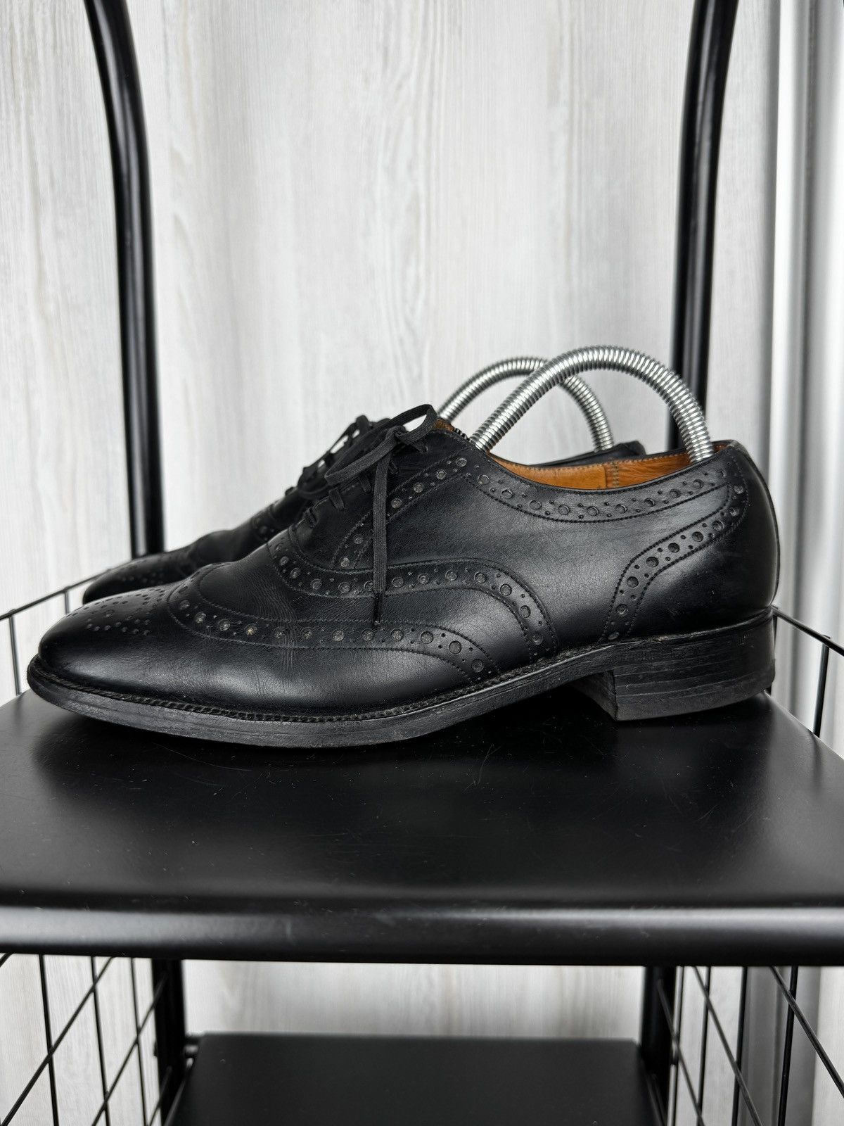 Grenson Grenson England Stanley Wingtip Brogue Oxford Black Leather Size US 7.5 / EU 40-41 - 2 Thumbnail