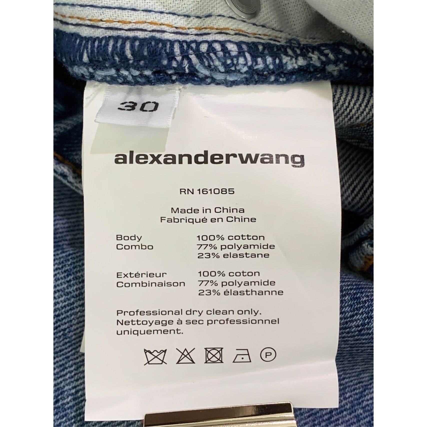 Alexander Wang Alexander Wang Unilateral Bikini Straight Leg Jeans Size 30 Size 30" / US 8 / IT 44 - 2 Thumbnail