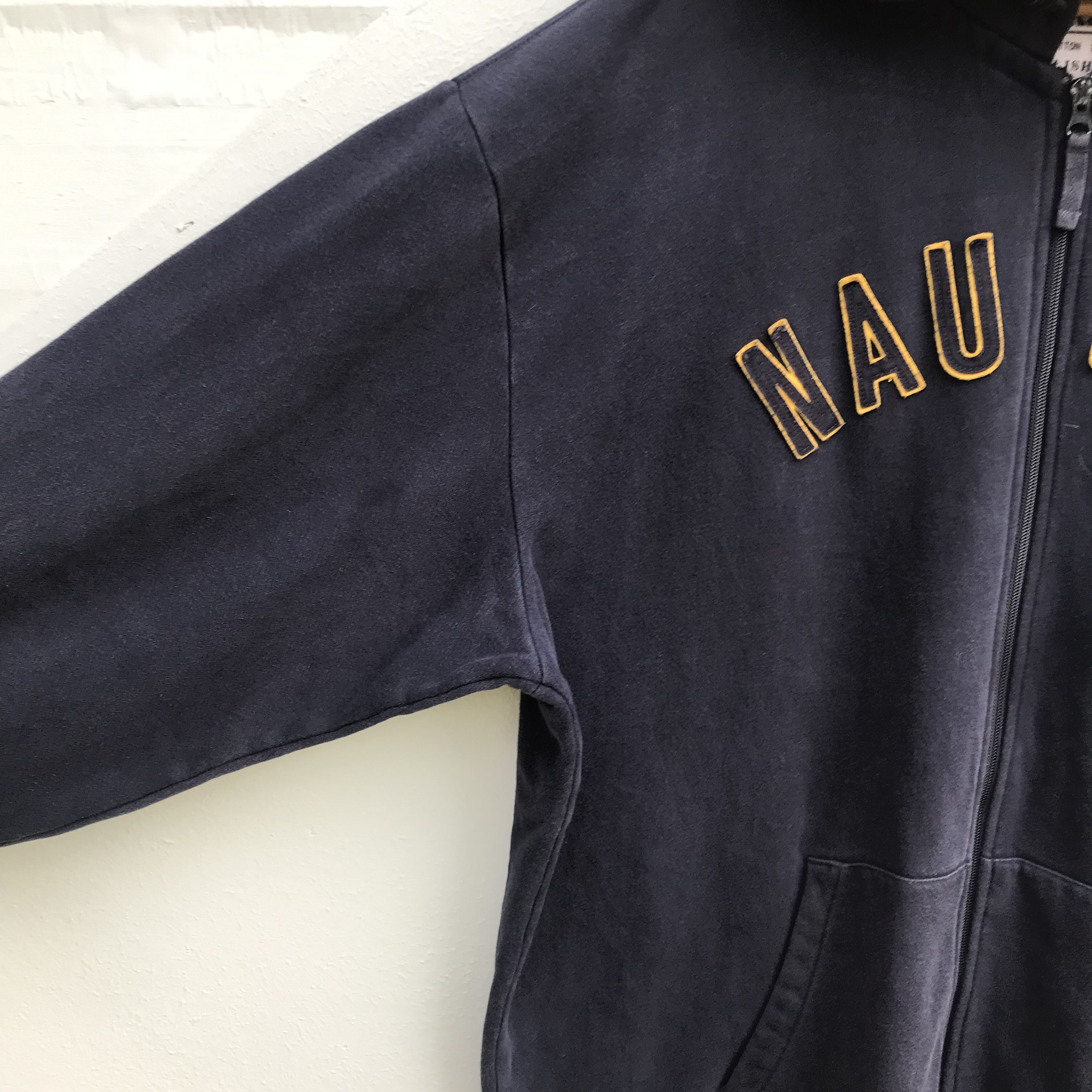 Nautica × Vintage Nautica Big Spellout Logo Hoodie Sweater Zip Up Size US XXL / EU 58 / 5 - 4 Thumbnail