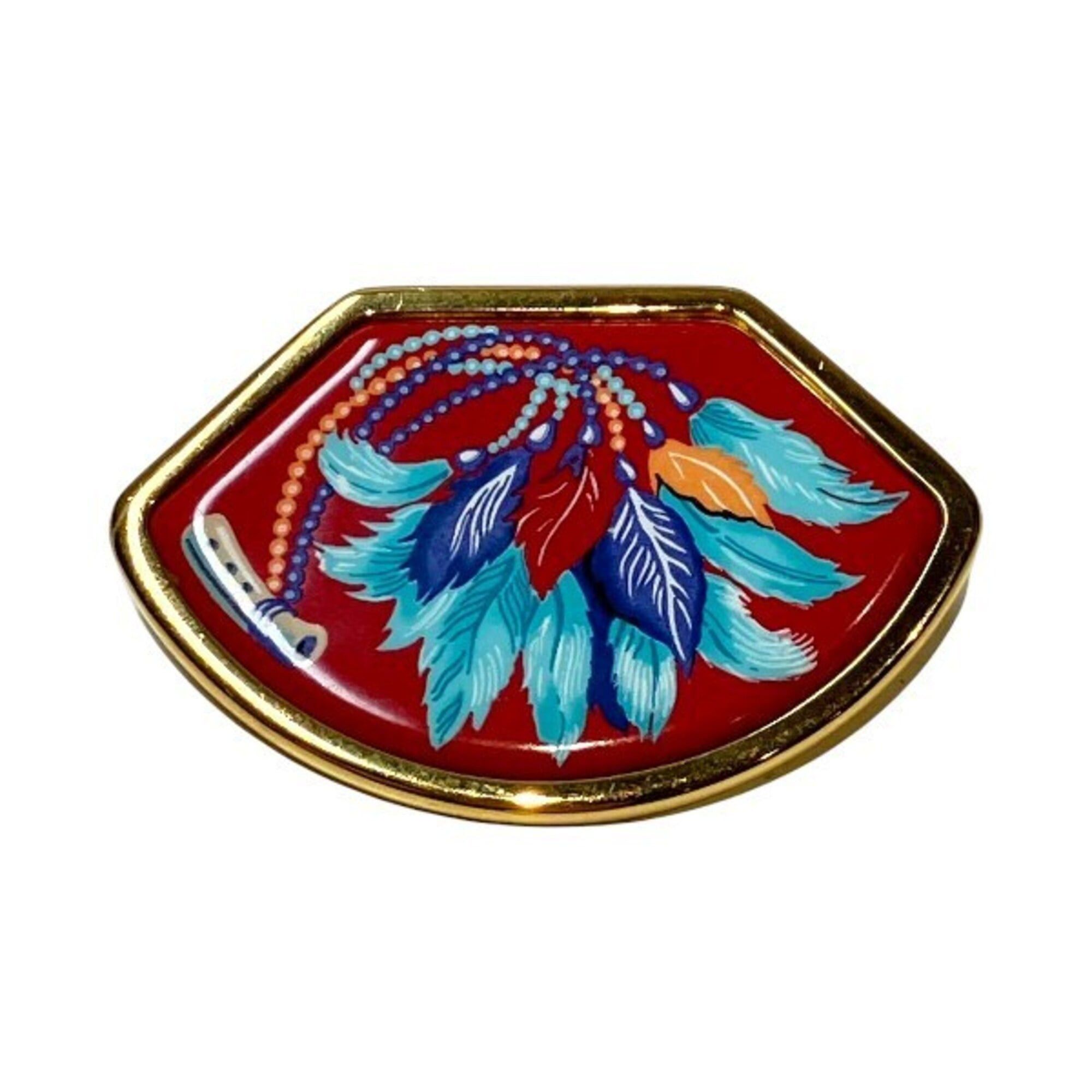Hermes Hermes enamel brooch, stern ornament, brand accessory, men's and women's. Size ONE SIZE - 1 Thumbnail