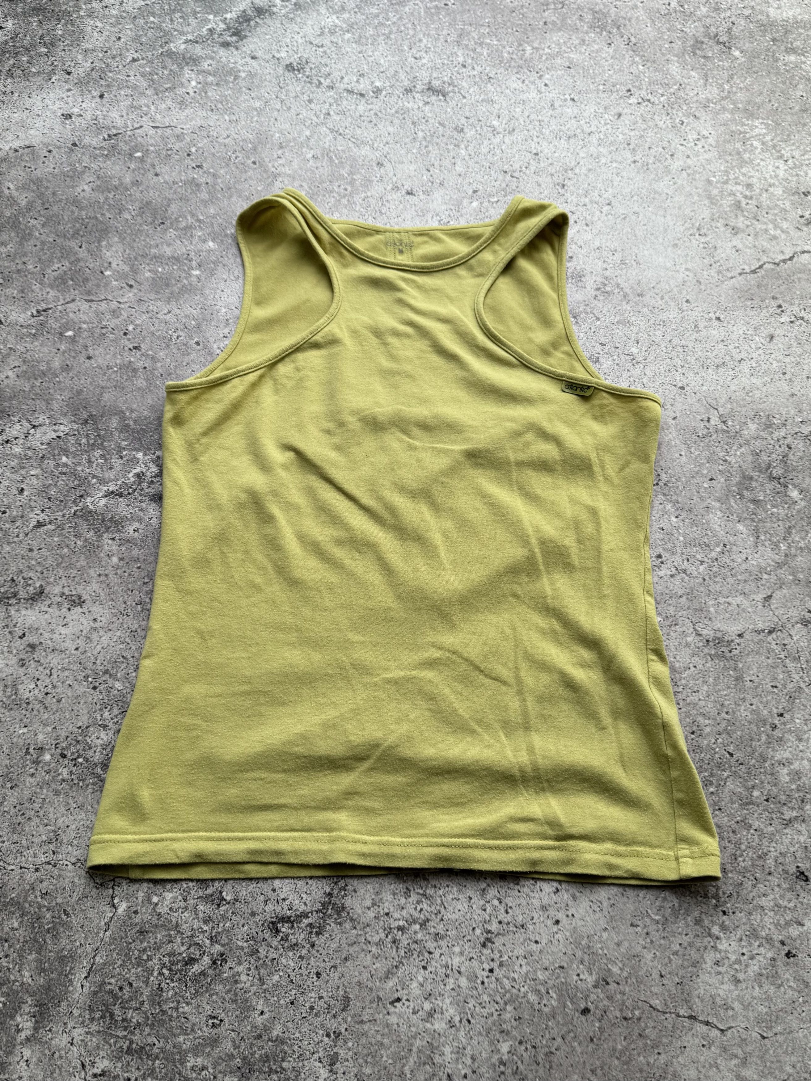 Vintage Vintage Lime Green Tank Top Racerback Basic Fitted Y2K Top Size S / US 4 / IT 40 - 3 Thumbnail
