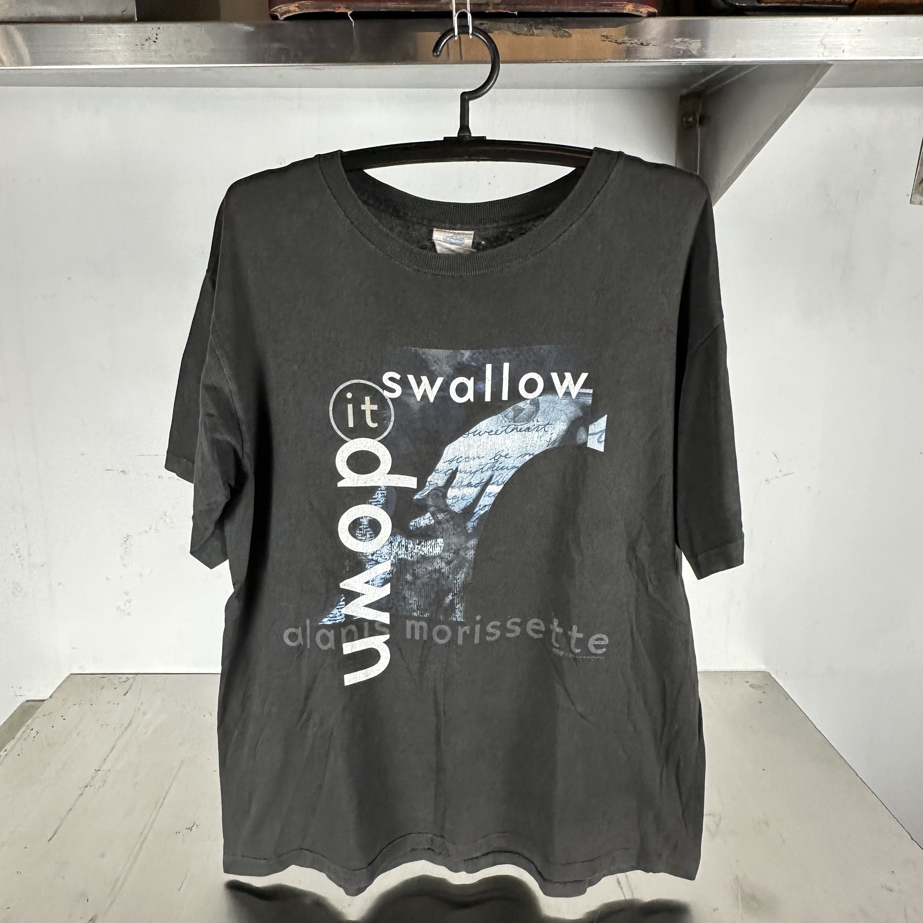 Vintage 90s Alanis Morissette Swallow It Down Tour T-Shirt