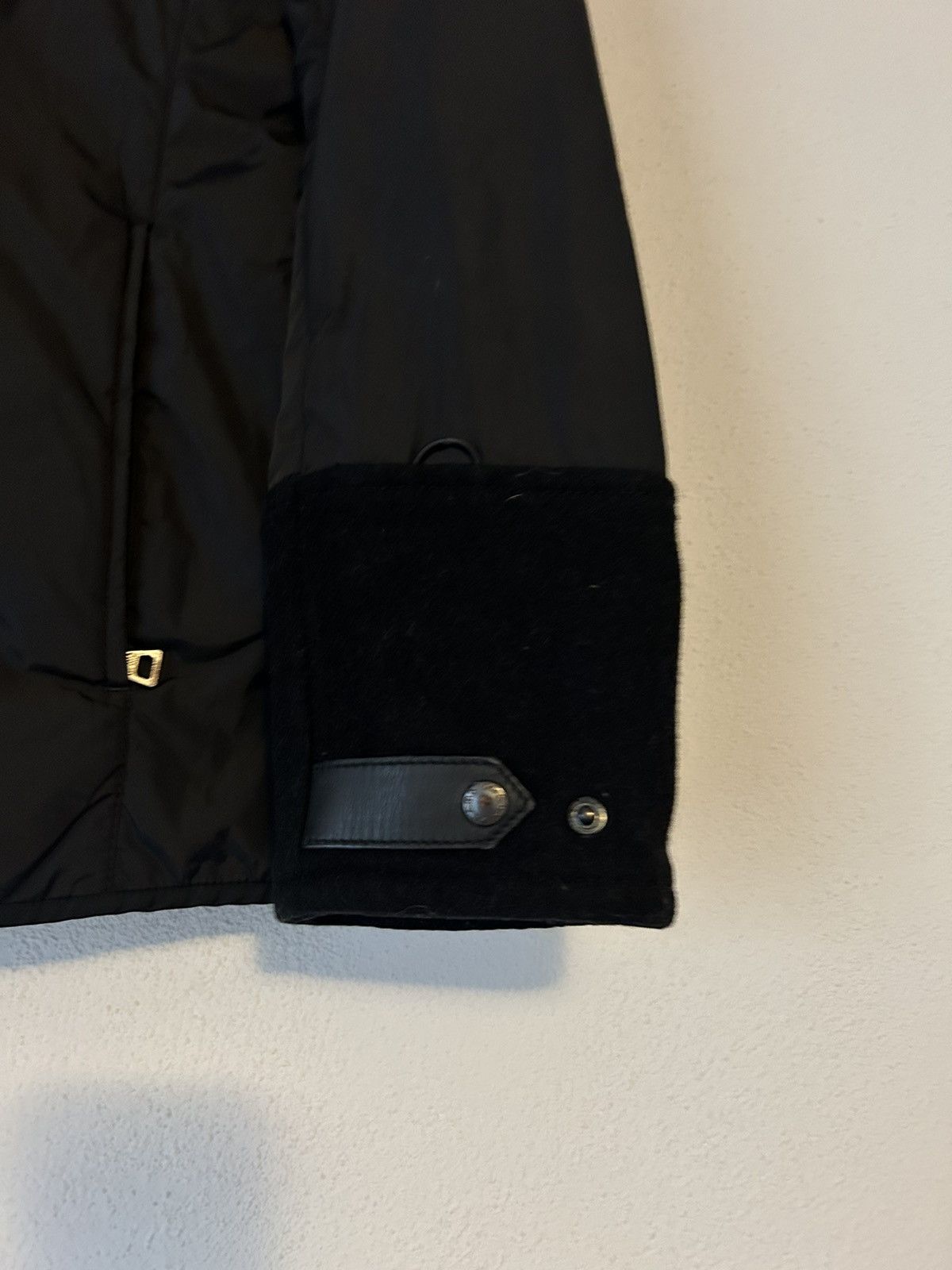 Prada Black Nylon Jacket with Wool and Leather Details Size S / US 4 / IT 40 - 3 Thumbnail