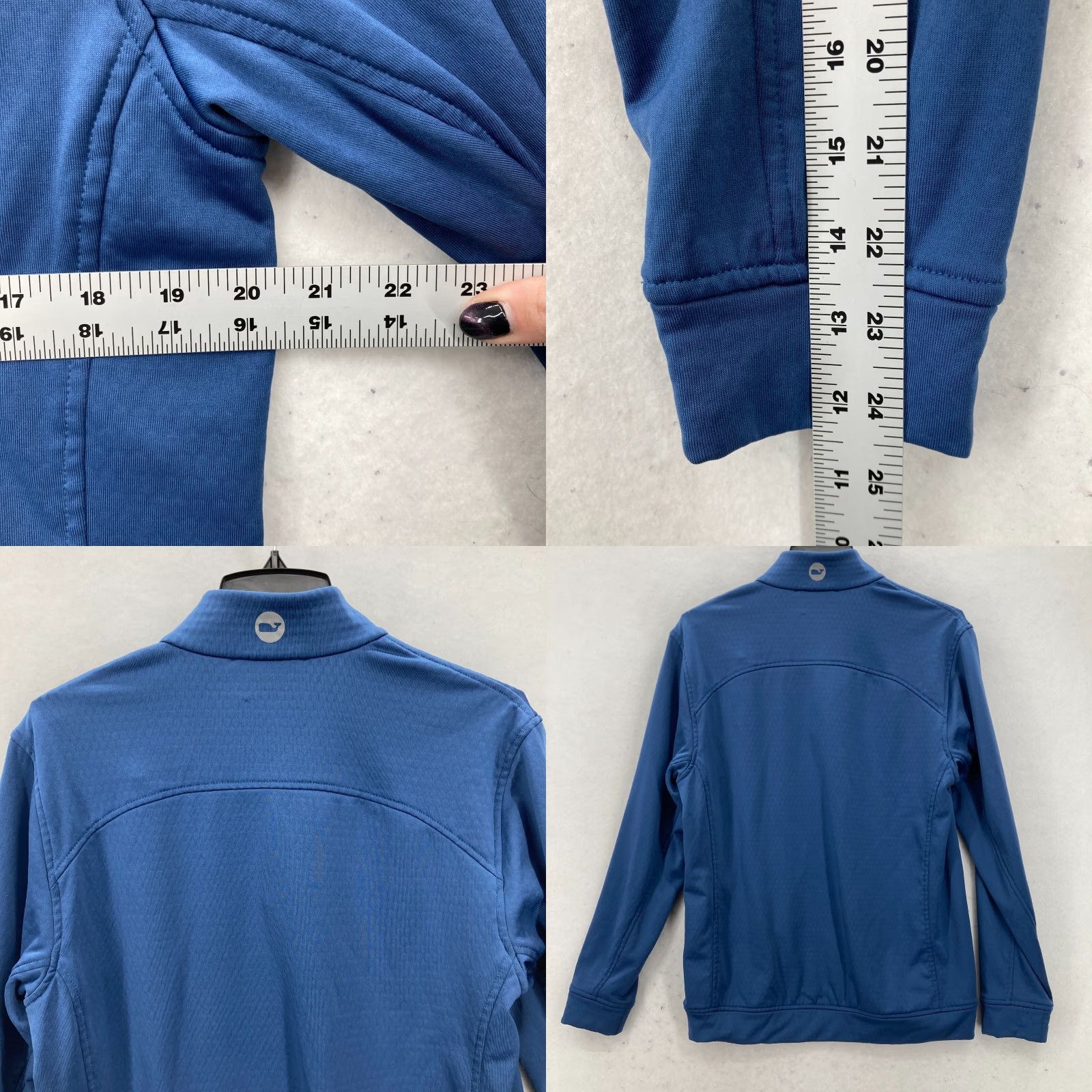 Vineyard Vines Vineyard Vines Golf Sway 1/4 Zip Pullover Mens Small Blue Geometric Honeycomb Shirt Size US S / EU 44-46 / 1 - 8 Thumbnail