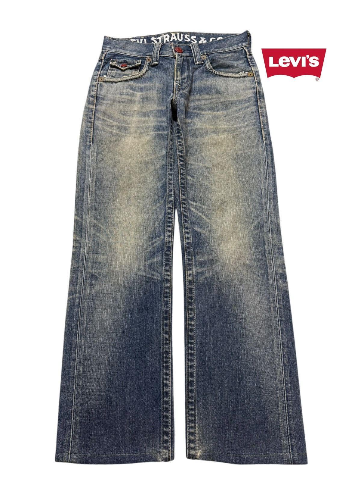 Levi's Vintage 90s Levis 502 Blue Mud Wash Whiskers Straight Leg Size US 30 / EU 46 - 1 Thumbnail