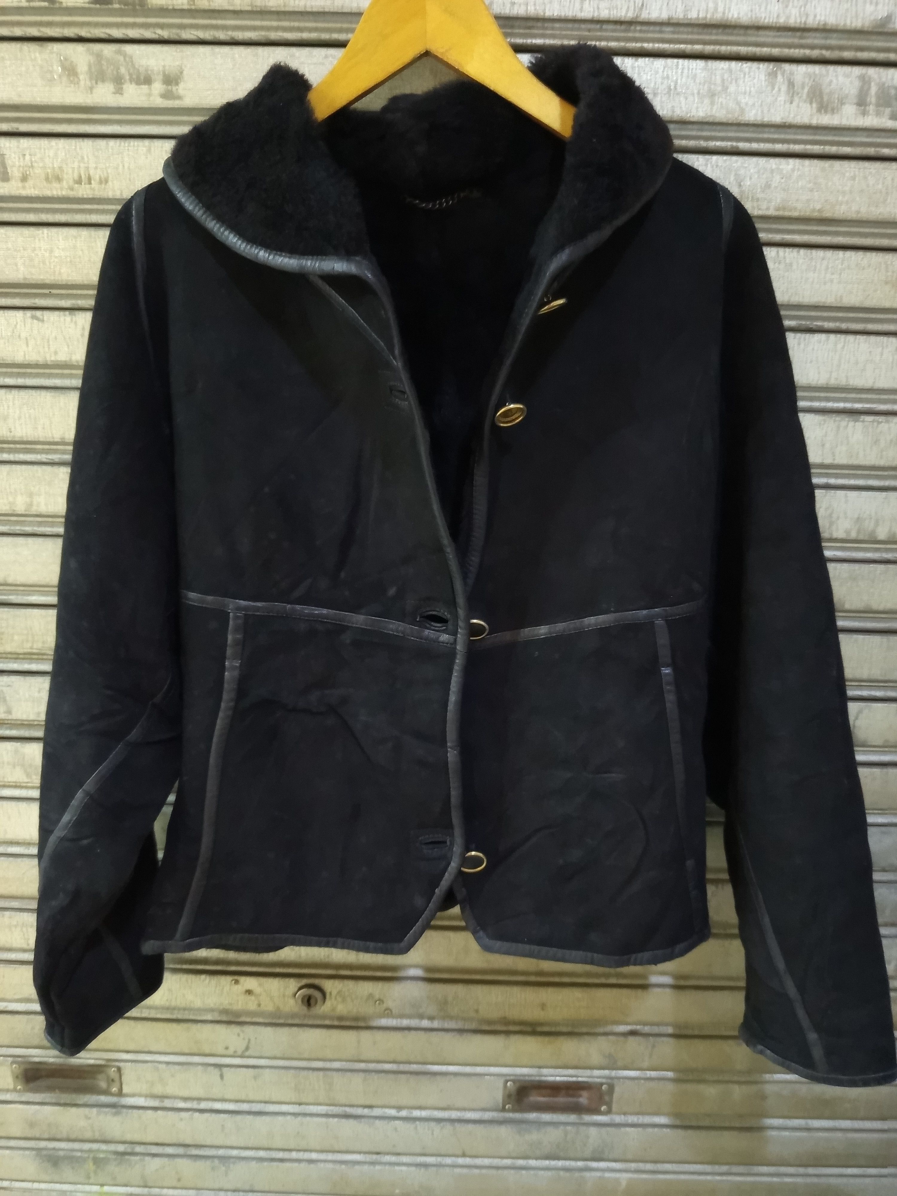 Emmanuelle Khanh 1970s Emmanuel Khanh Paris Shearling Cropped Jacket Size L / US 10 / IT 46 - 8 Thumbnail