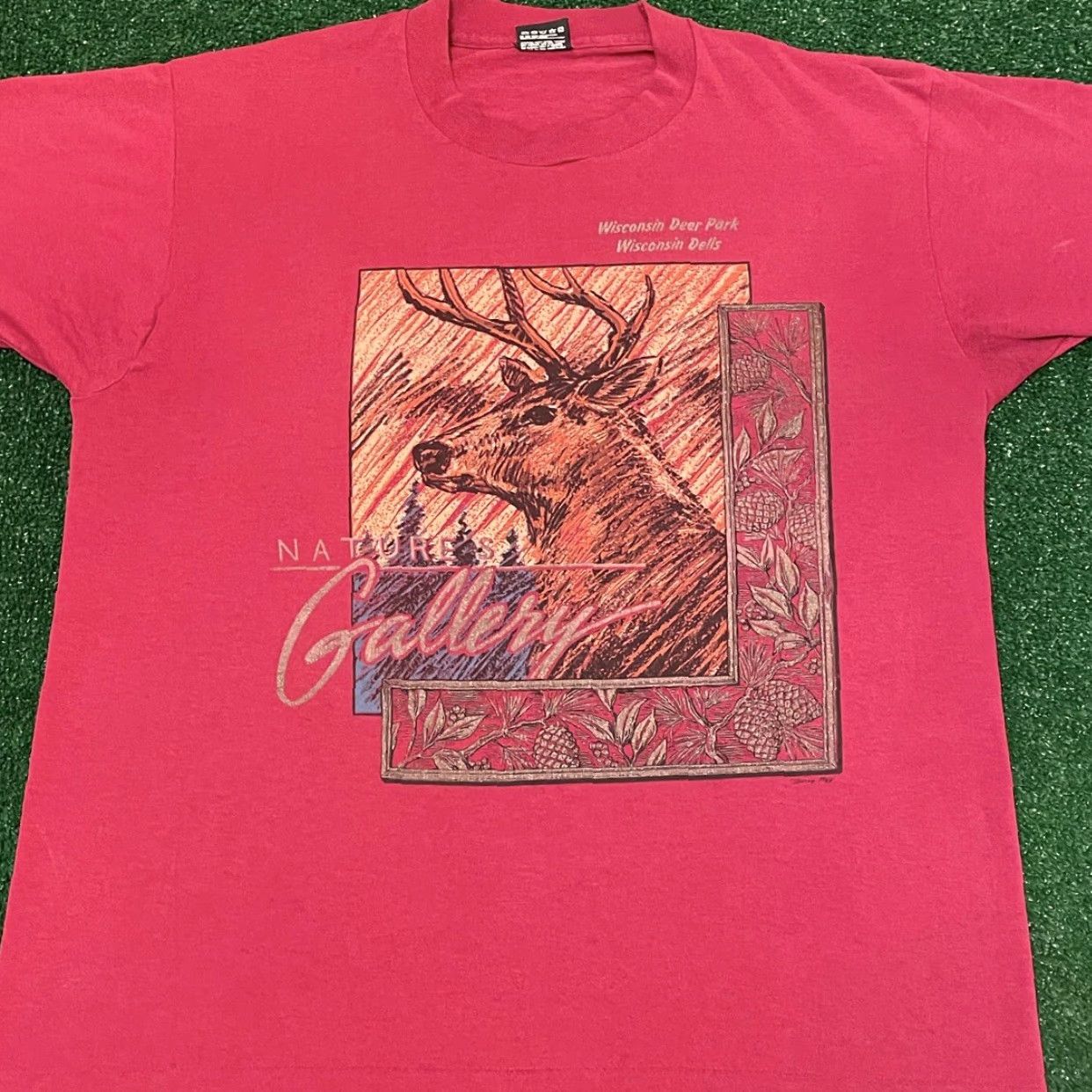 Vintage VINTAGE 80s 90s Nature Wildlife Deer Buck Natures Gallery Art Shirt L Maroon Mens 90s Vintage 1988-1999 Size US L / EU 52-54 / 3 - 3 Thumbnail