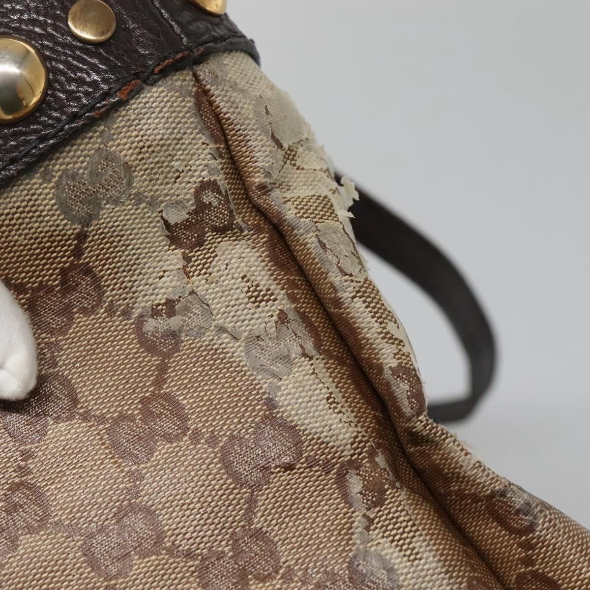 Gucci GUCCI GG Crystal Tote Bag Coated Canvas Beige Gold Size ONE SIZE - 14 Thumbnail