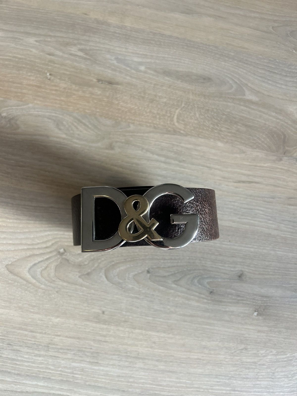 Dolce & Gabbana D&G Brown Leather Logo Buckle Belt, Size 90 Size 36 - 1 Thumbnail