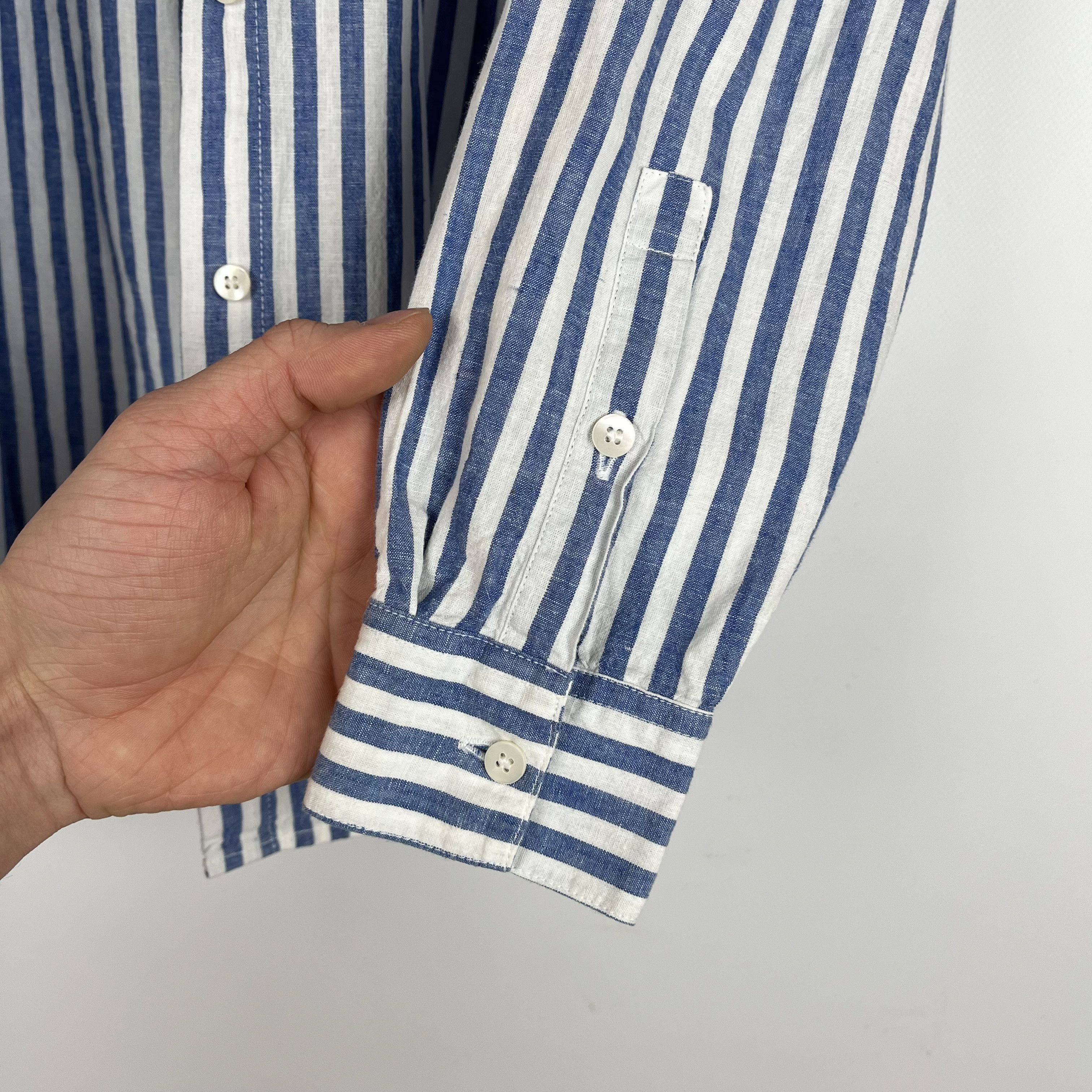 Sezane Ladies Sezane Button Up Stripped Blue Max Shirt Size XXS / US 00 / IT 34 - 14 Thumbnail