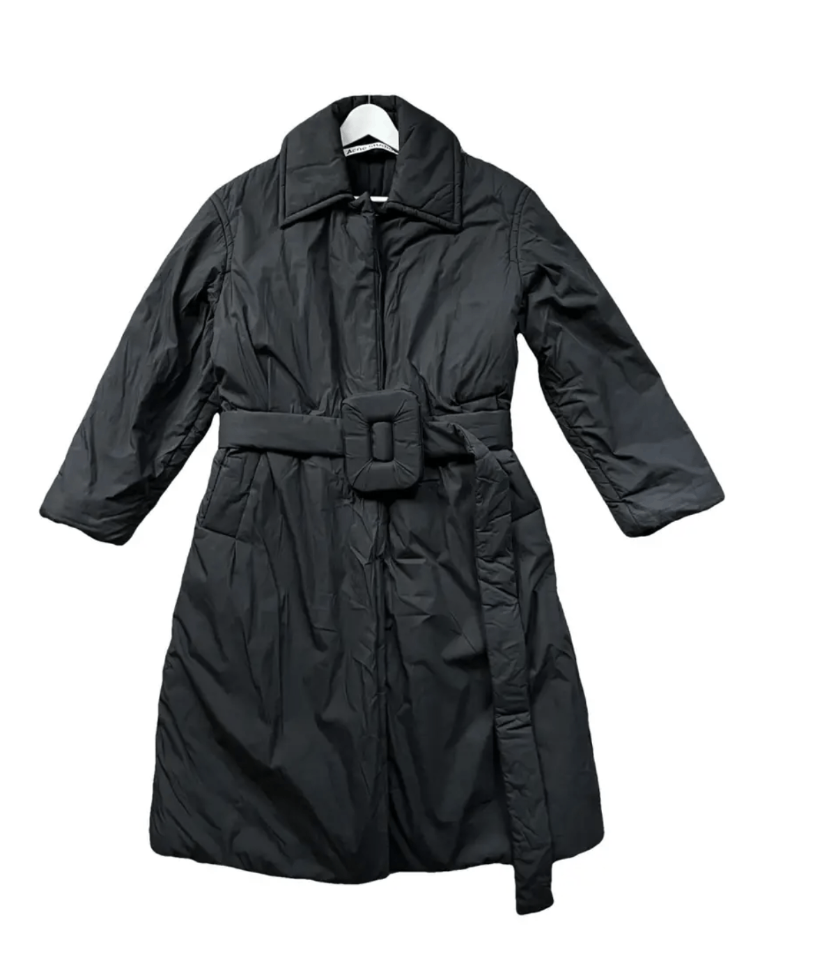 Black Belted Padded Coat