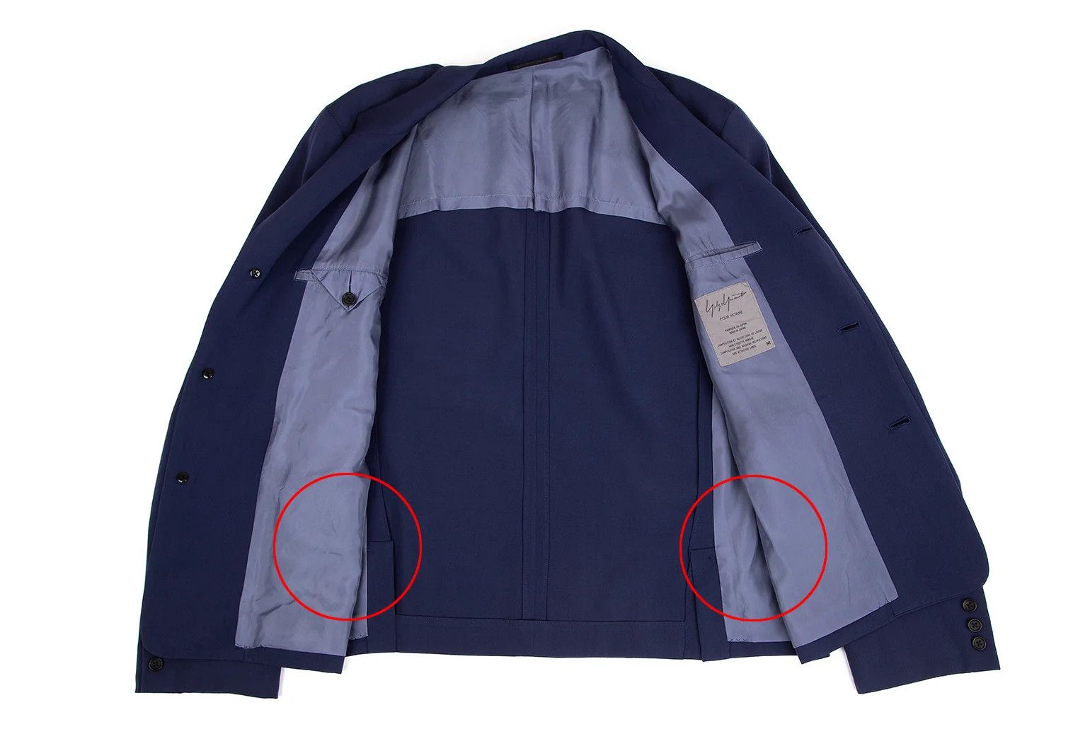 Yohji Yamamoto Yohji Yamamoto Summer Wool Tailored Jacket Blue M Size US M / EU 48-50 / 2 - 11 Thumbnail
