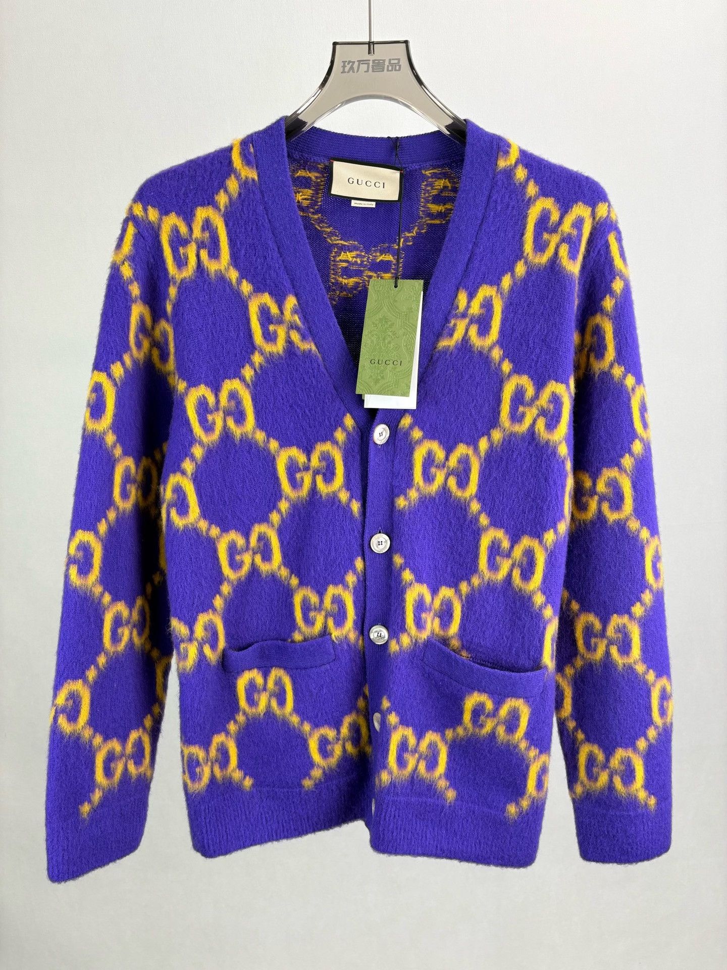 Gucci Gucci Double G Logo Mohair Cardigan Size XS / US 0-2 / IT 36-38 - 1 Thumbnail