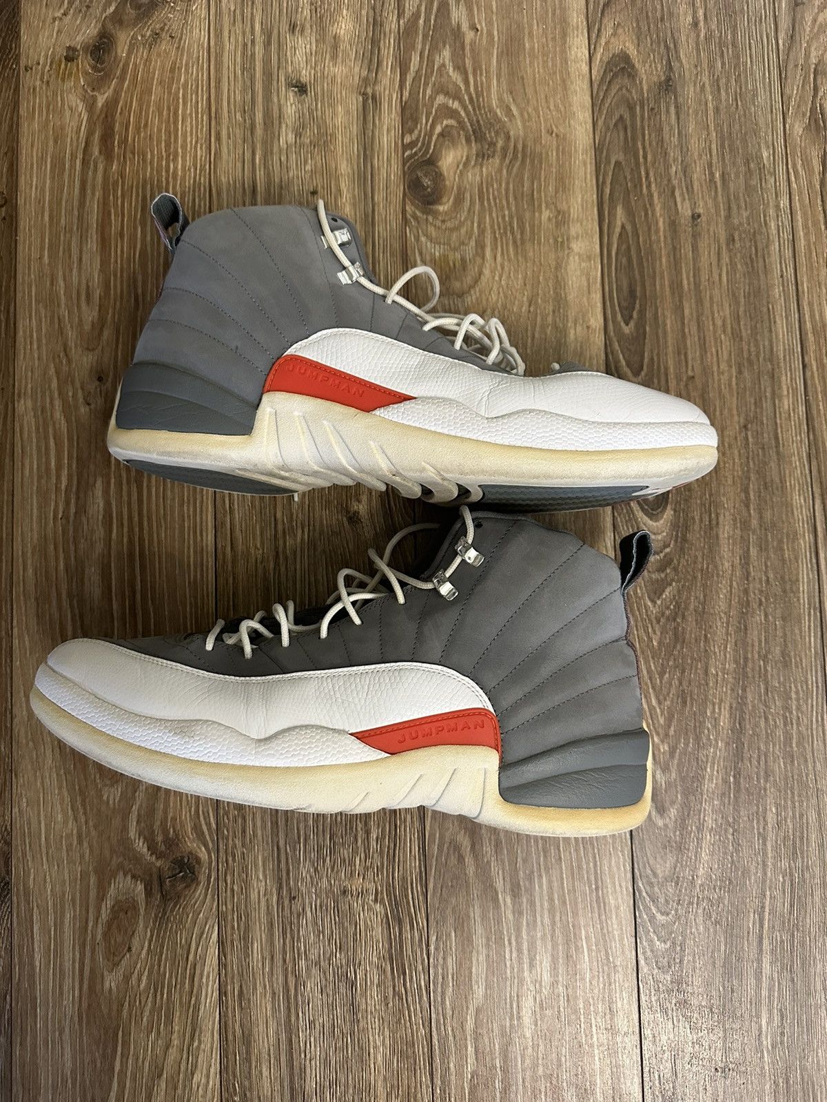 image of Air Jordan 12 Retro Cool Grey Shoes, Men's (Size 14)
