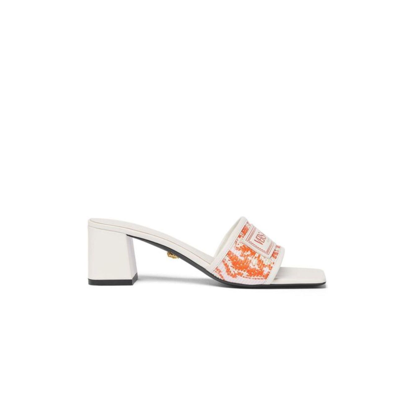 Versace Theia Barocco Raffia Mules 55mm SIZE 36