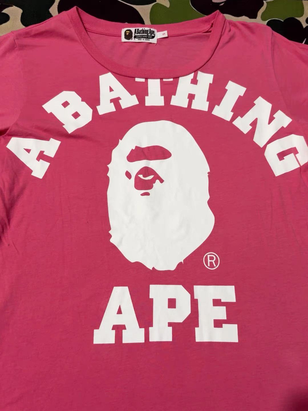 Bape Bape Pink Ape Head T-Shirt Size US S / EU 44-46 / 1 - 2 Thumbnail