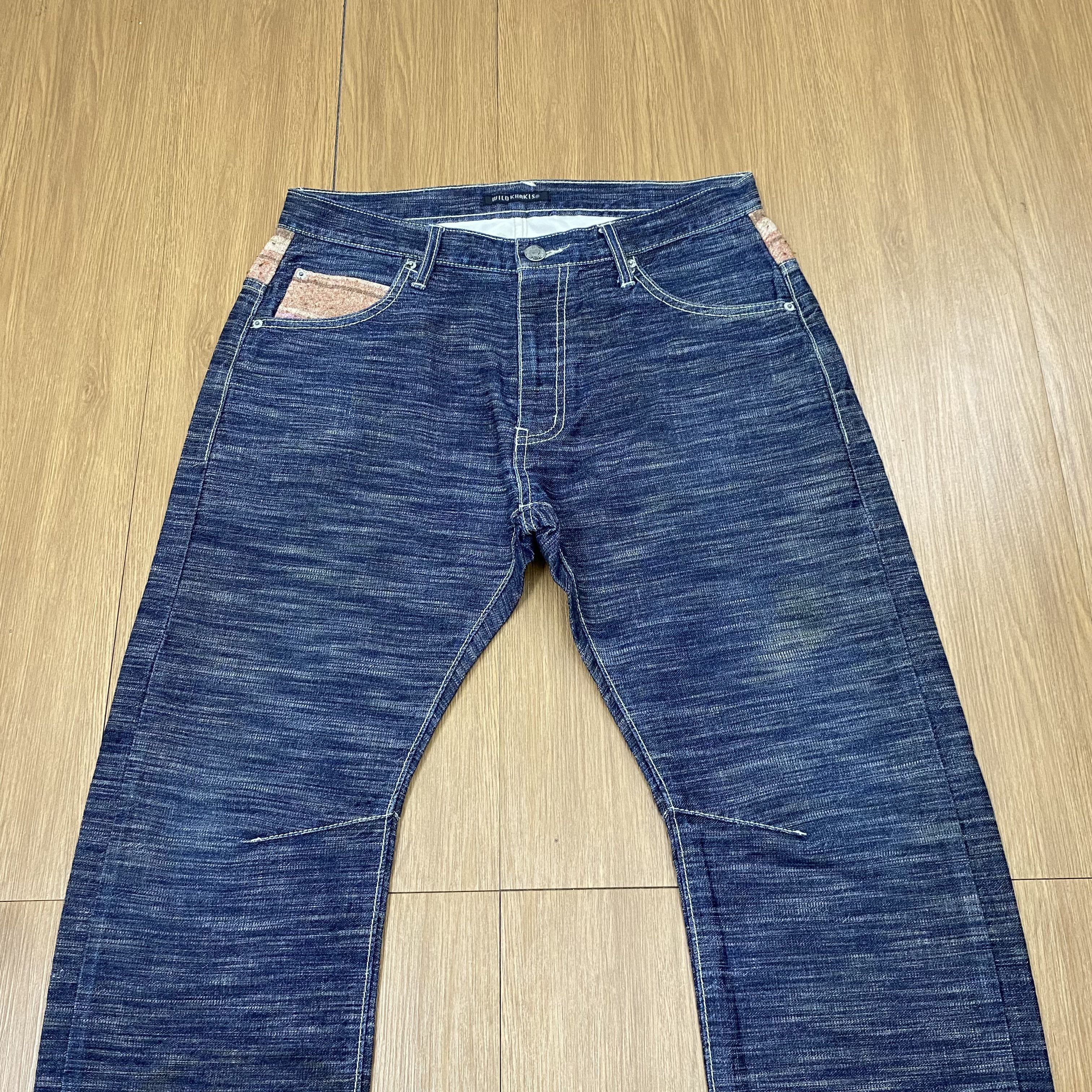 Japanese Brand × Vintage Vintage Wildkhakis Jeans Patchwork Denim CD144 Size US 34 / EU 50 - 4 Thumbnail