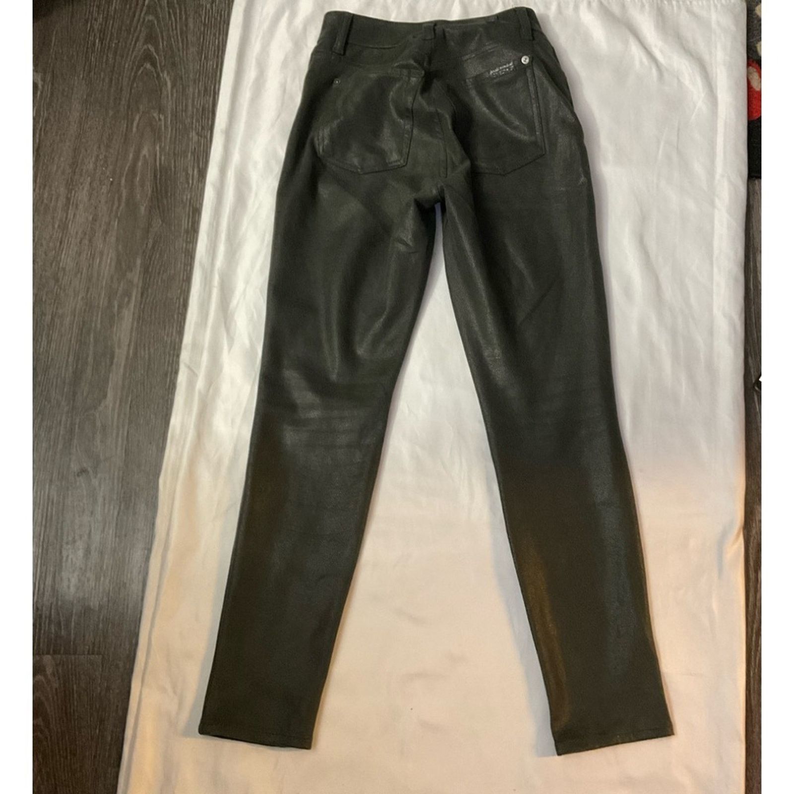 7 For All Mankind 7 For All Mankind Metallic Coated High Rise Skinny Jean 28 Size 28" / US 6 / IT 42 - 5 Thumbnail