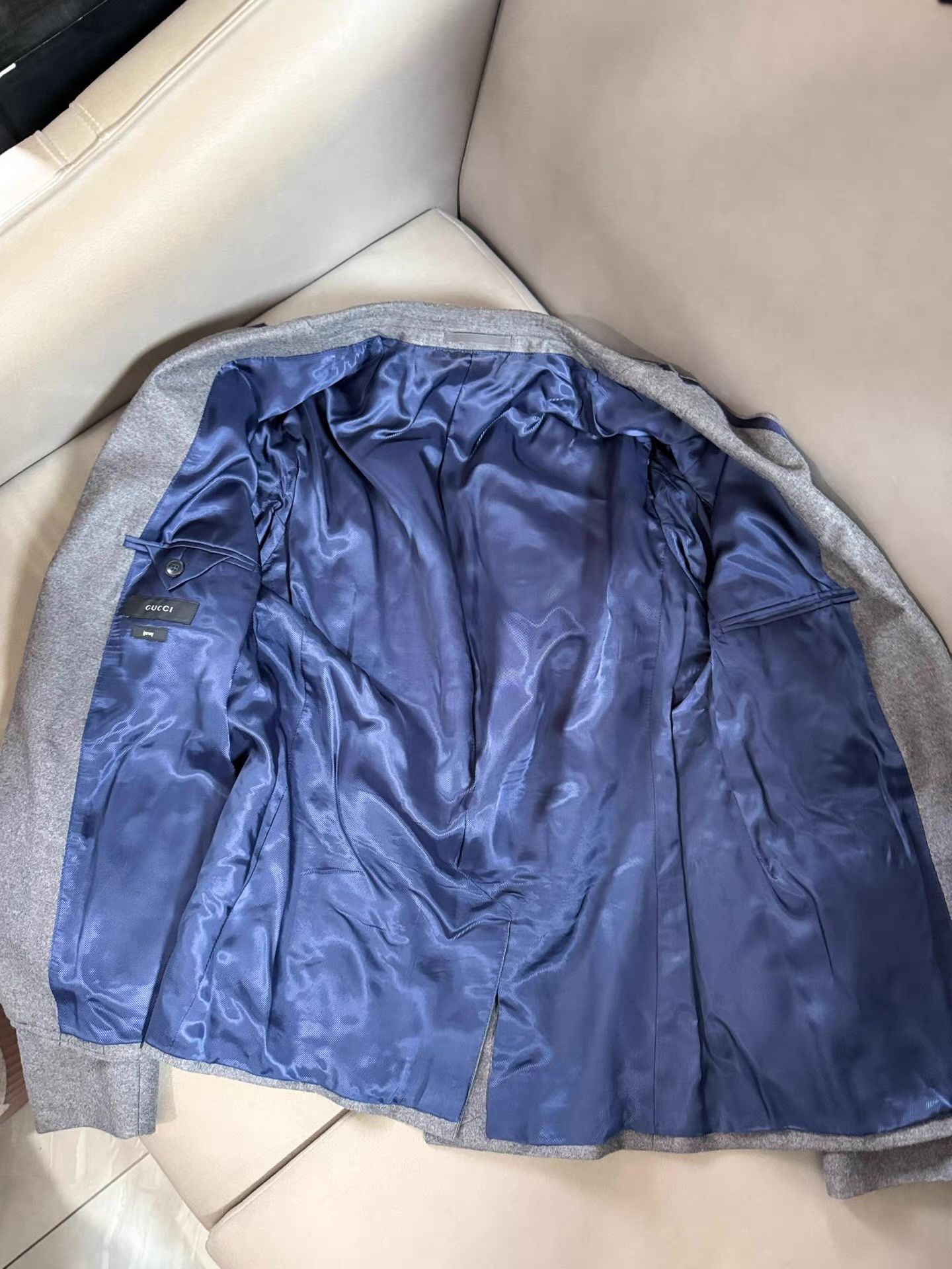 Gucci GUCCI Men's 23 Spring Solid Color Lapel Single-breasted Ｑ20 Size 48R - 4 Thumbnail
